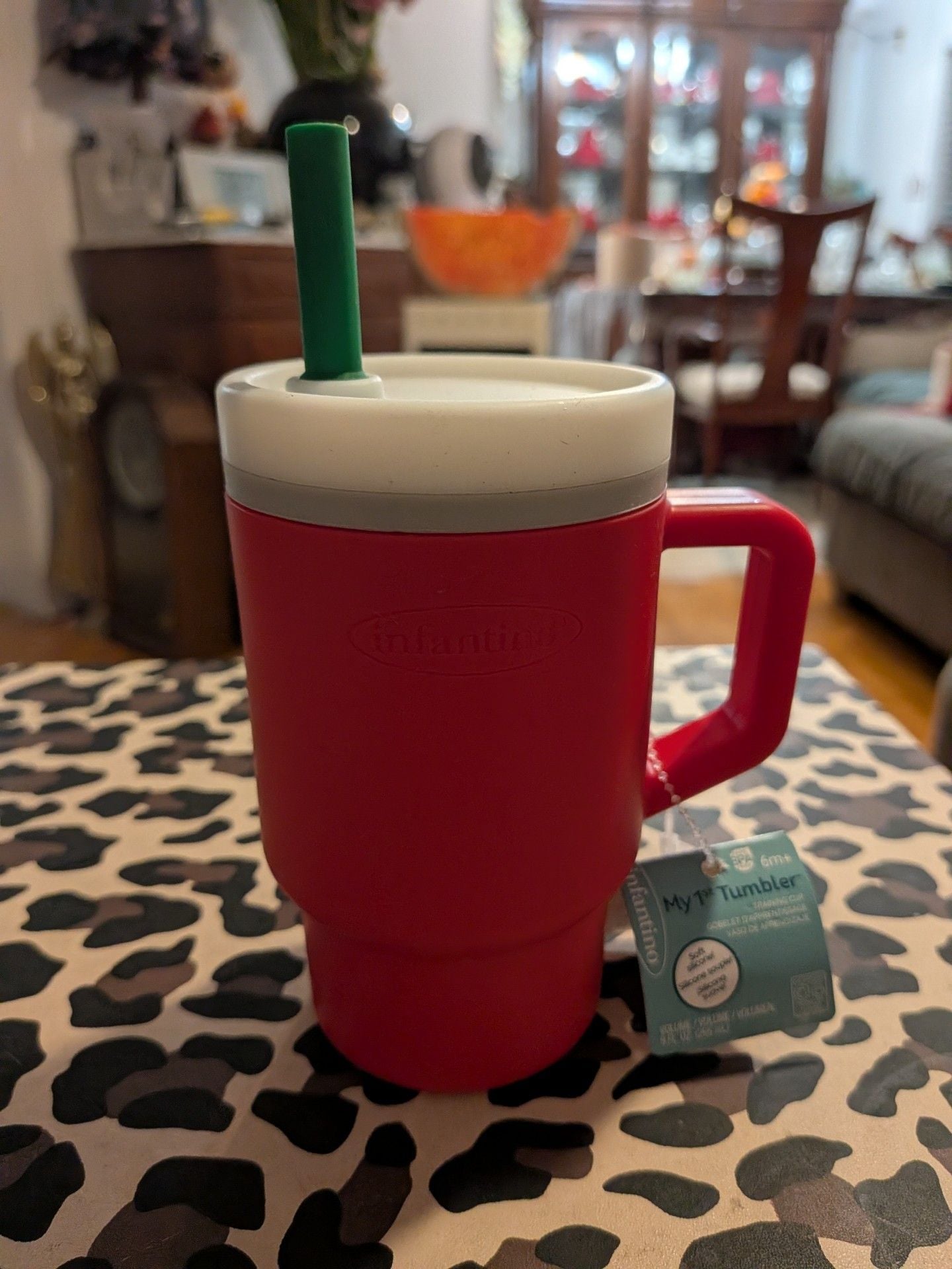 Infantino My 1st Tumbler Training Cup Christmas Tree Red 9 fl oz New 3