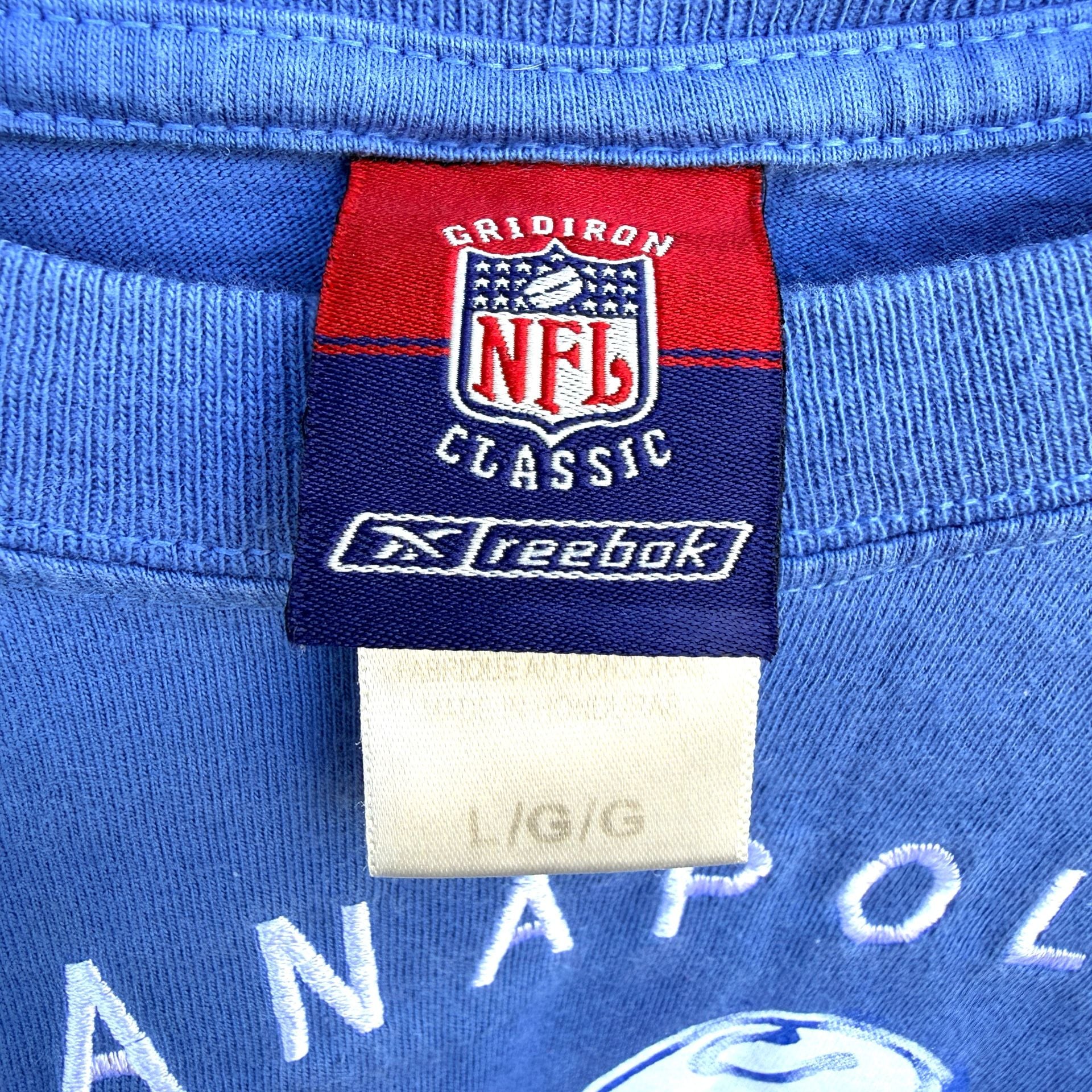 Vintage Indianapolis Colts Sz. Large NFL Gridiron Classic Long Sleeve Shirt Blue 3