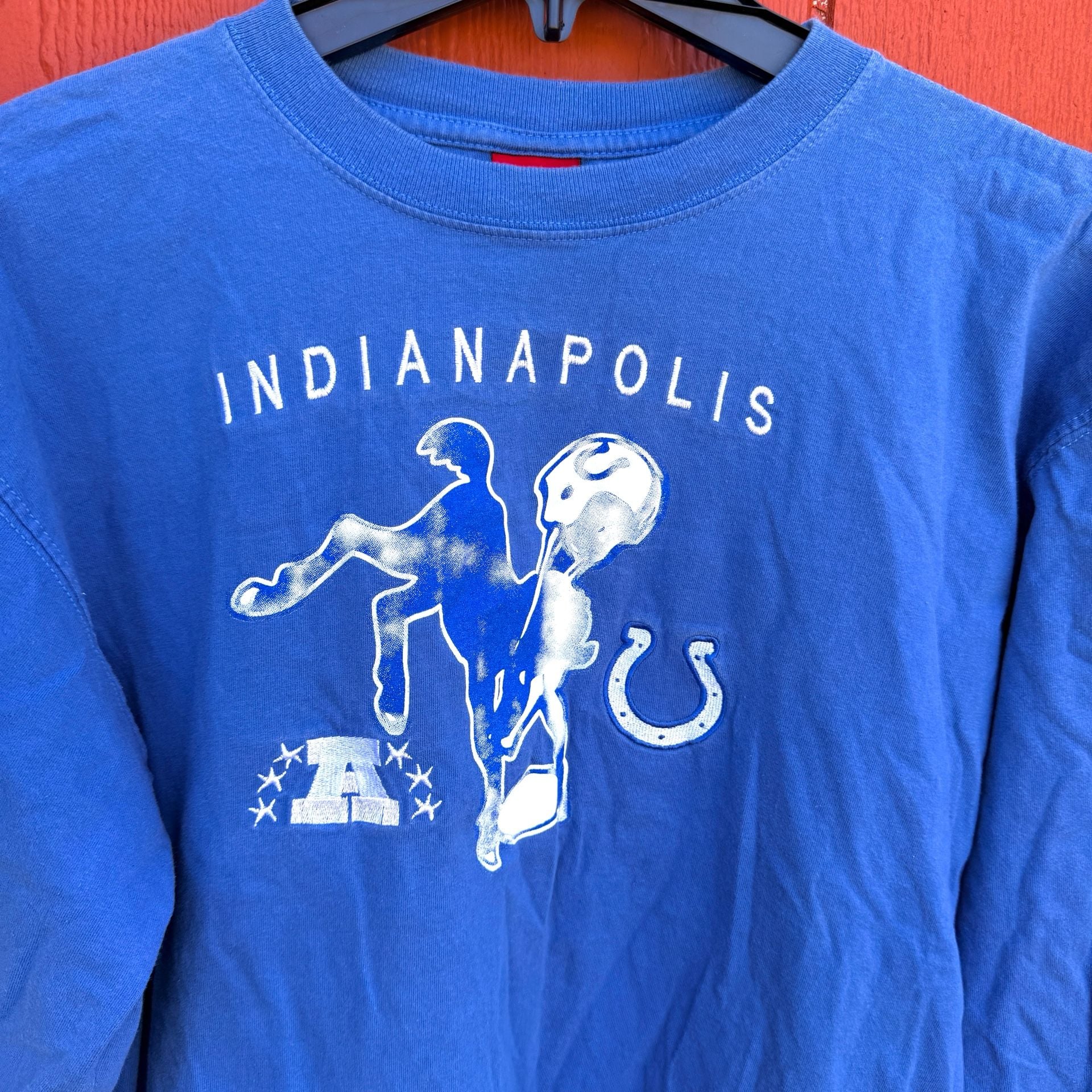 Vintage Indianapolis Colts Sz. Large NFL Gridiron Classic Long Sleeve Shirt Blue 4