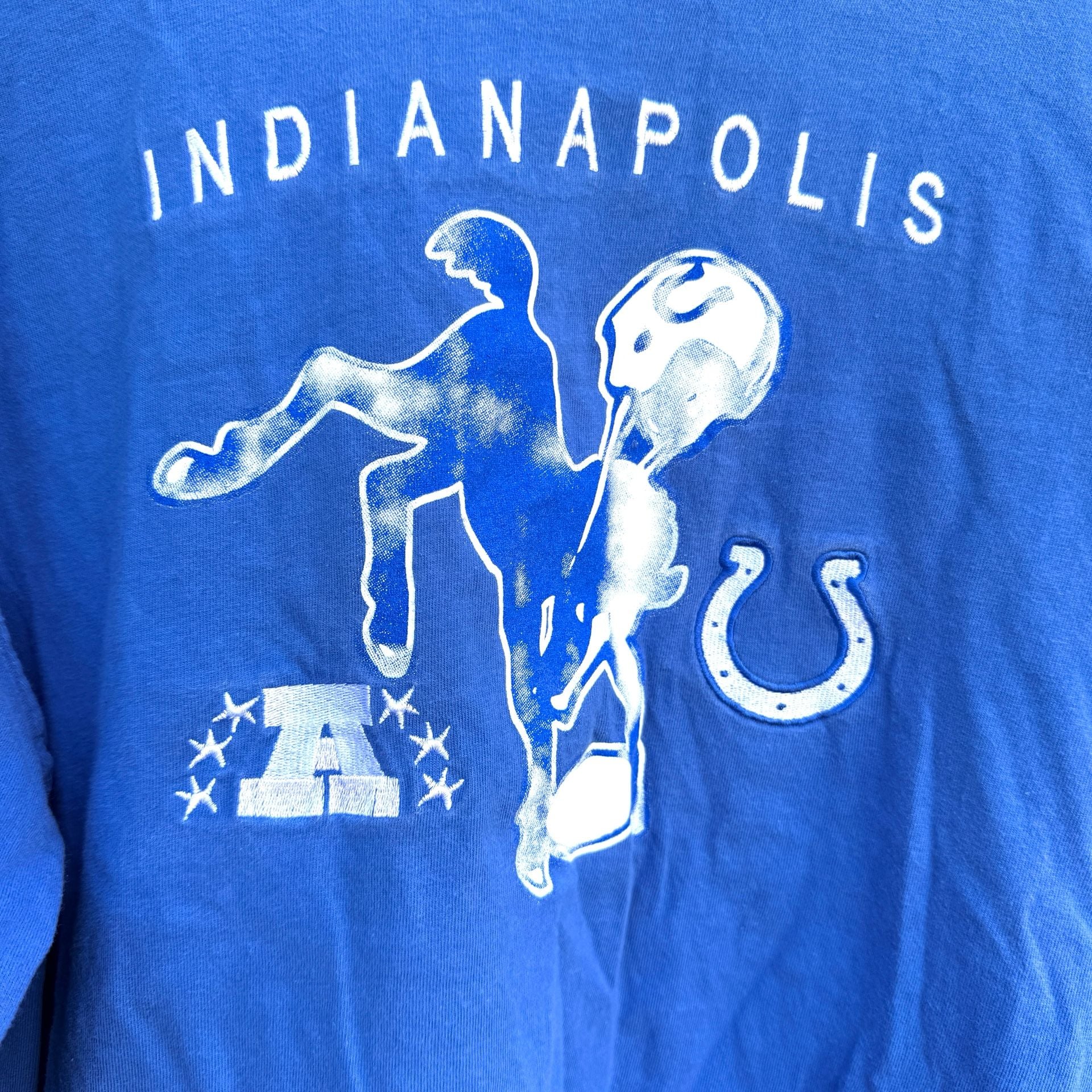 Vintage Indianapolis Colts Sz. Large NFL Gridiron Classic Long Sleeve Shirt Blue 5