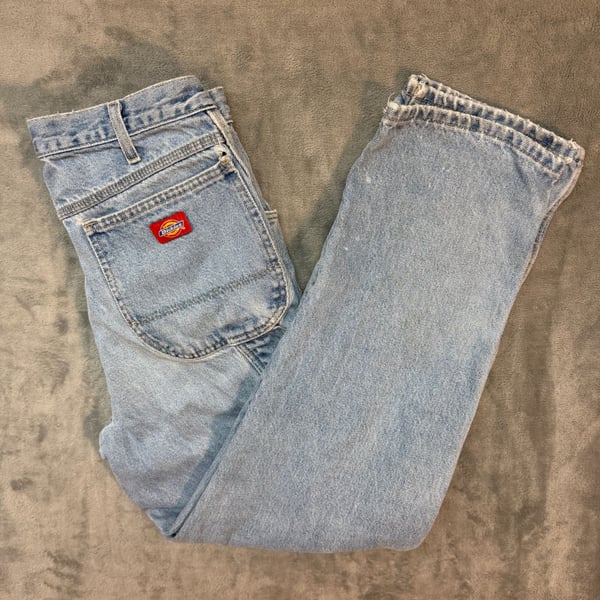 32x30 vintage distressed Dickies Light Wash Vintage Jeans workwear 