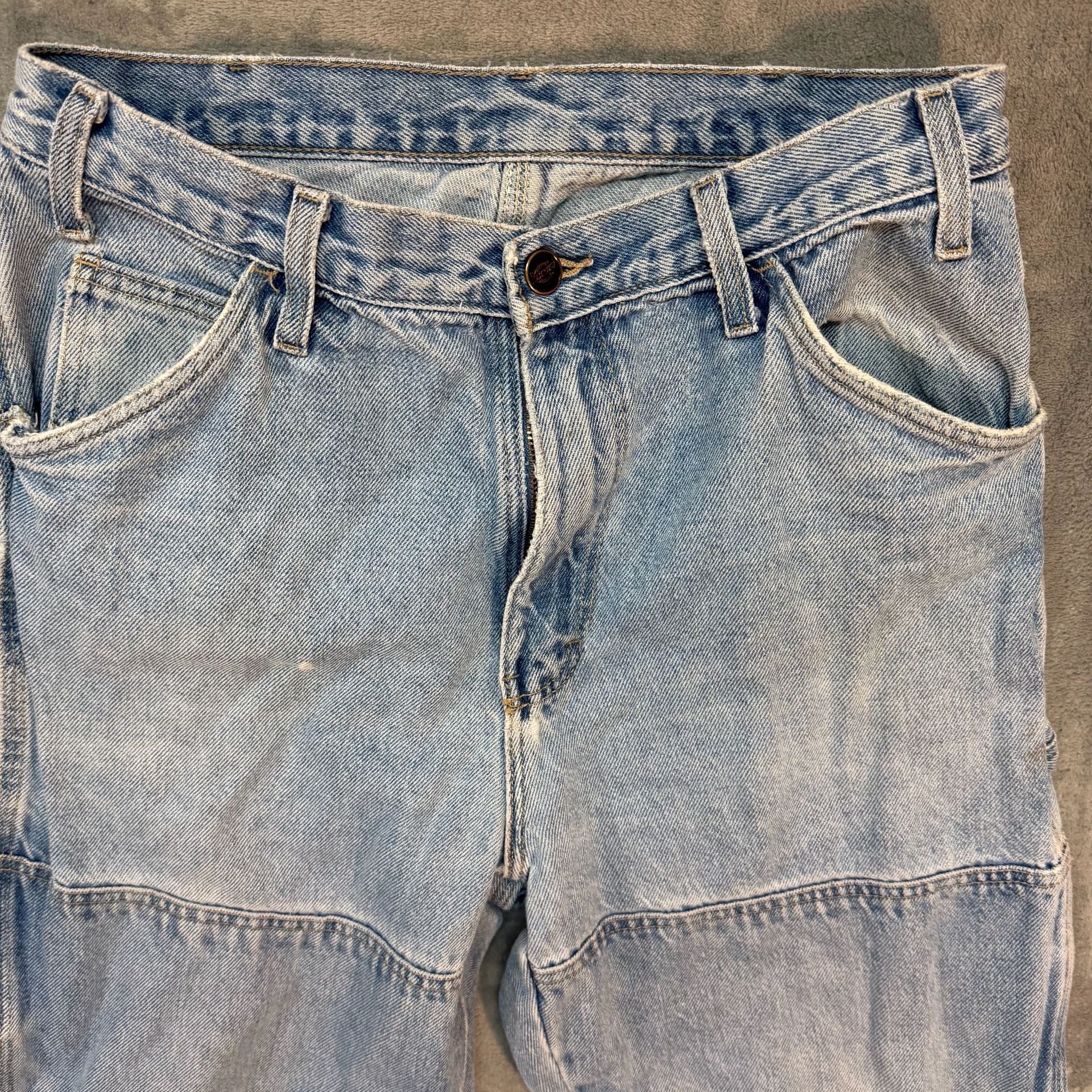 32x30 vintage distressed Dickies Light Wash Vintage Jeans workwear 8