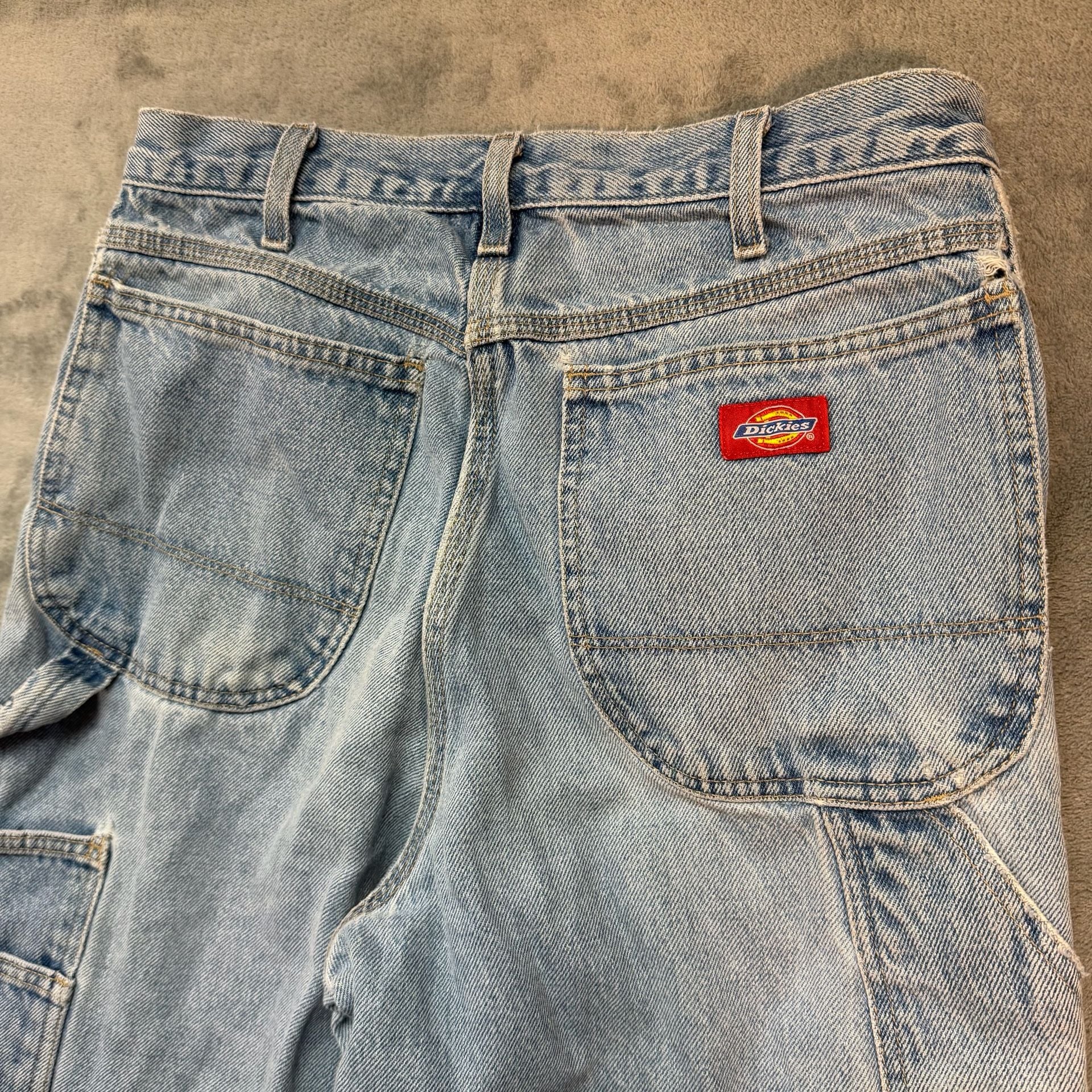32x30 vintage distressed Dickies Light Wash Vintage Jeans workwear 13