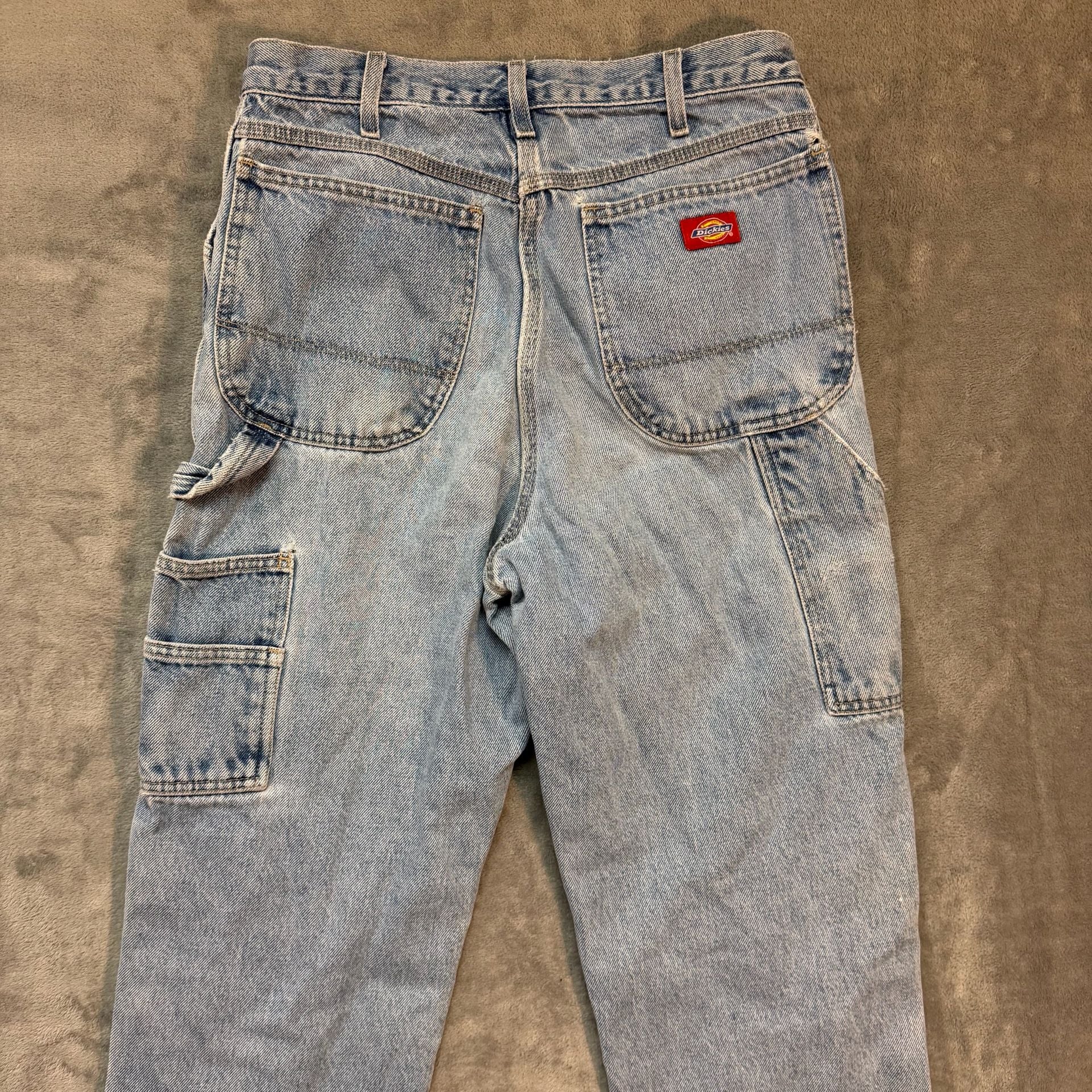 32x30 vintage distressed Dickies Light Wash Vintage Jeans workwear 15