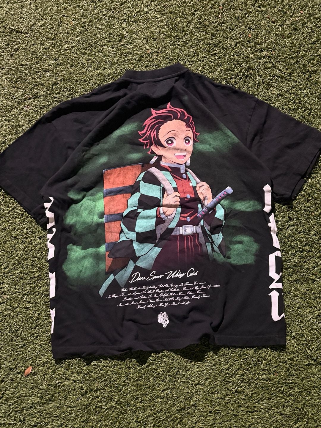 Darc Sport Demon Slayer Tanjiro Side By Side Series Black T-Shirt Size L 2