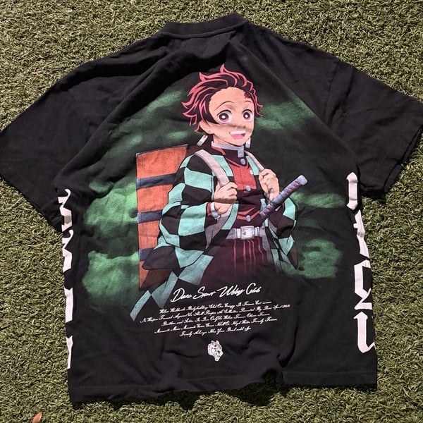 Darc Sport Demon Slayer Tanjiro Side By Side Series Black T-Shirt Size L