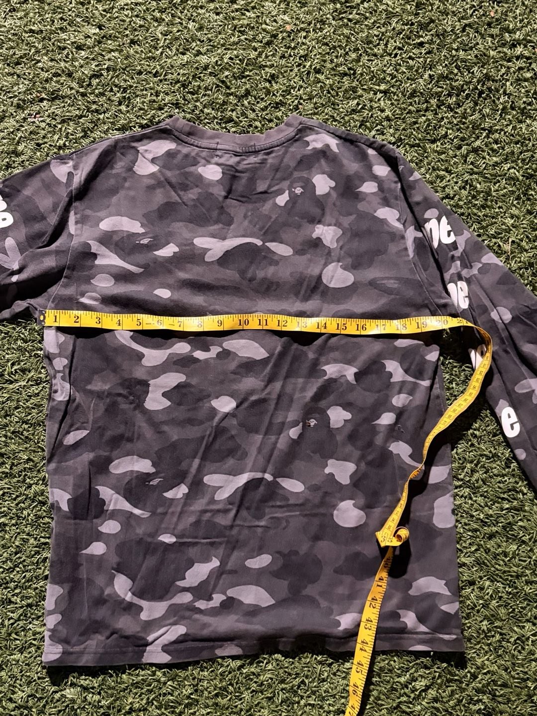 A Bathing Ape Black Camo Long Sleeve Size S 6