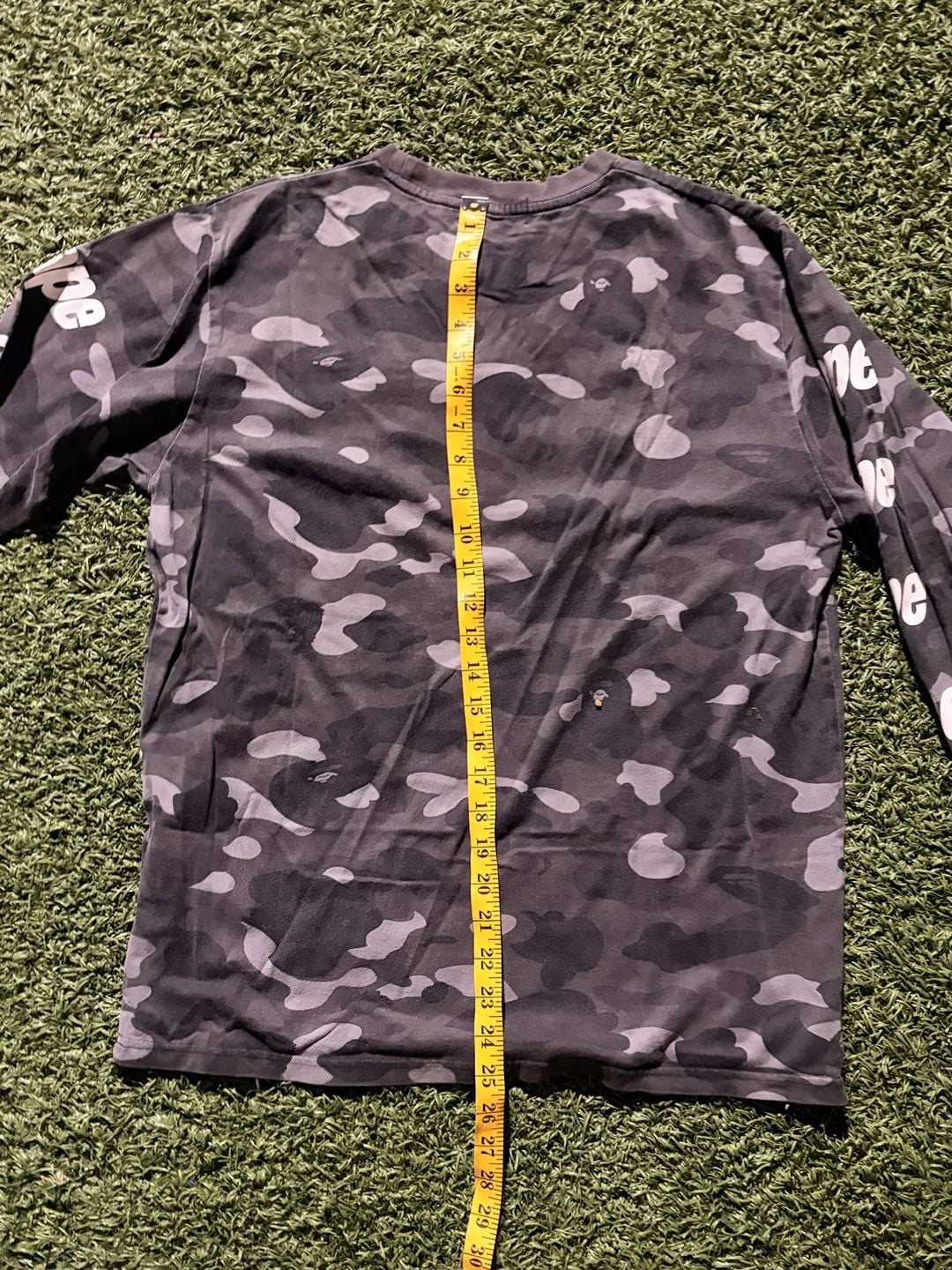A Bathing Ape Black Camo Long Sleeve Size S 7