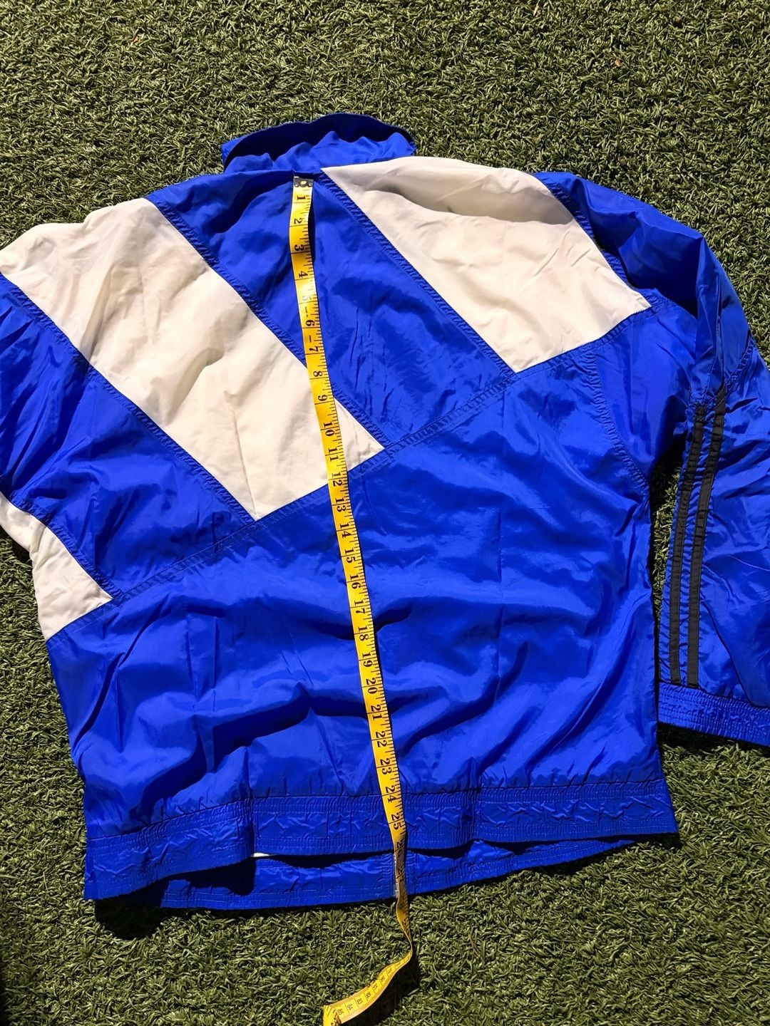 Adidas Vintage Blue White Windbreaker Jacket Size XL 6