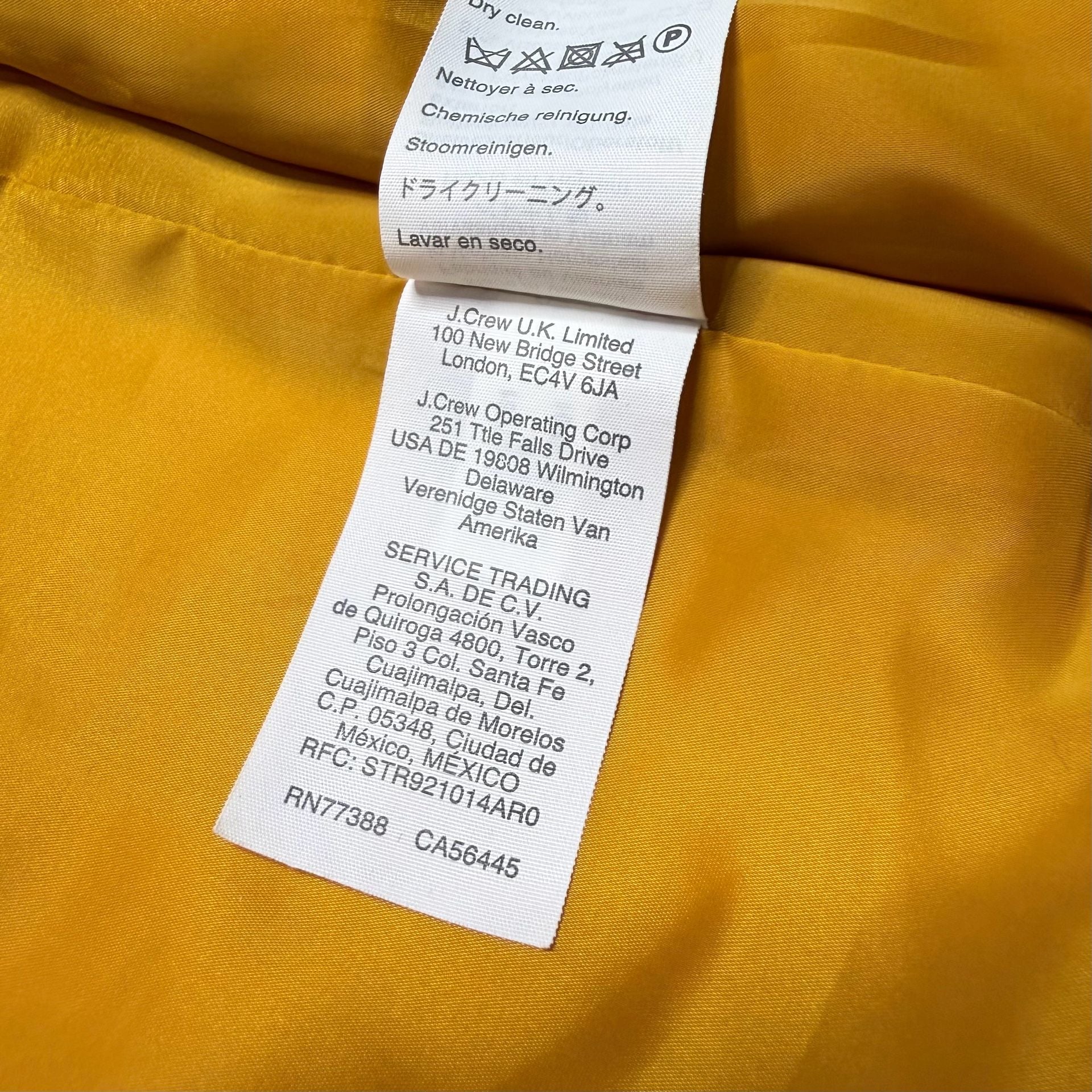 J.Crew Dover Double Breasted Blazer Jacket Yellow Rich Gold J7761 Women's Size 4 9