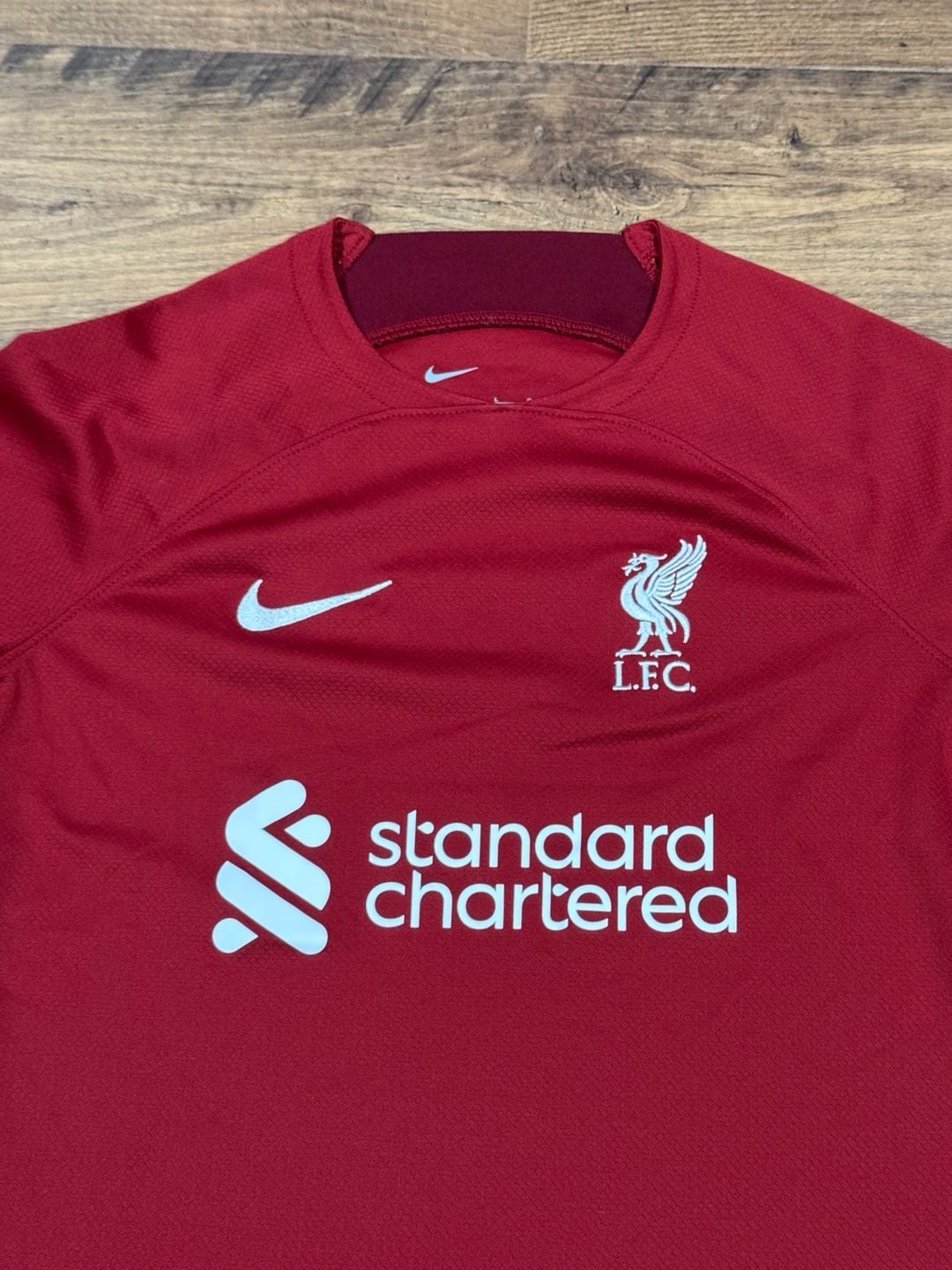 Nike Liverpool FC Home Soccer Jersey Kids Size L Red Dri-Fit 3