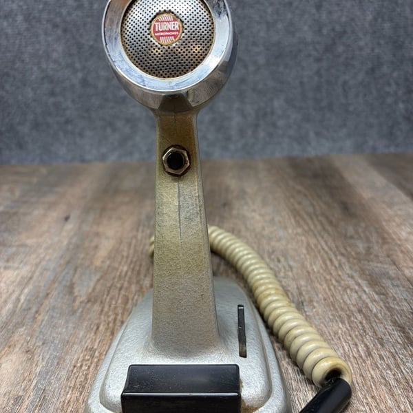 Turner Model 254?  Vintage Desk Microphone With Coiled Cord-multi -CB-HAM Radio