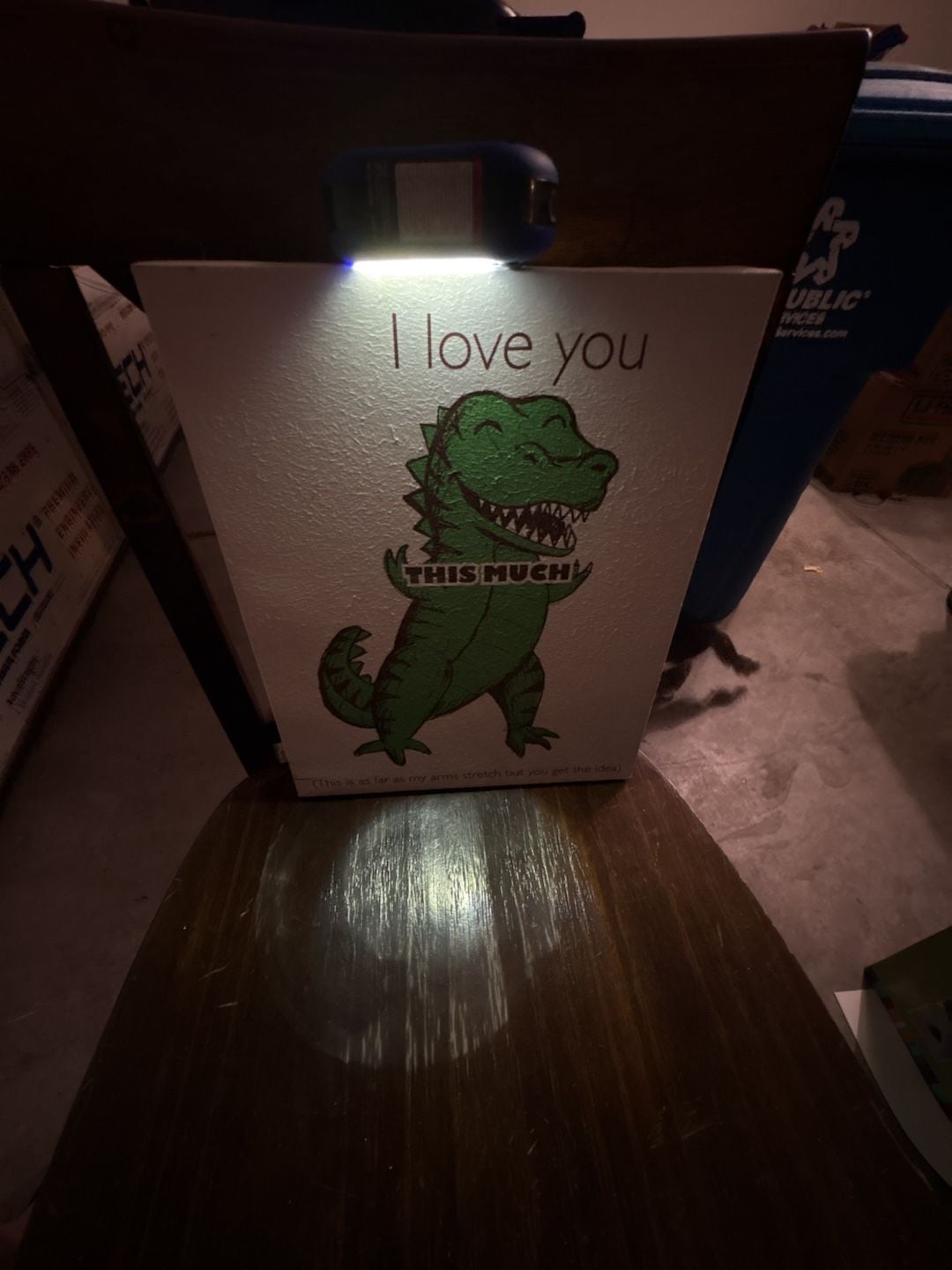 Canvas Print I Love You This Much Alligator Art 1
