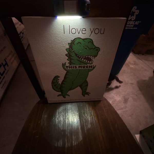 Canvas Print I Love You This Much Alligator Art
