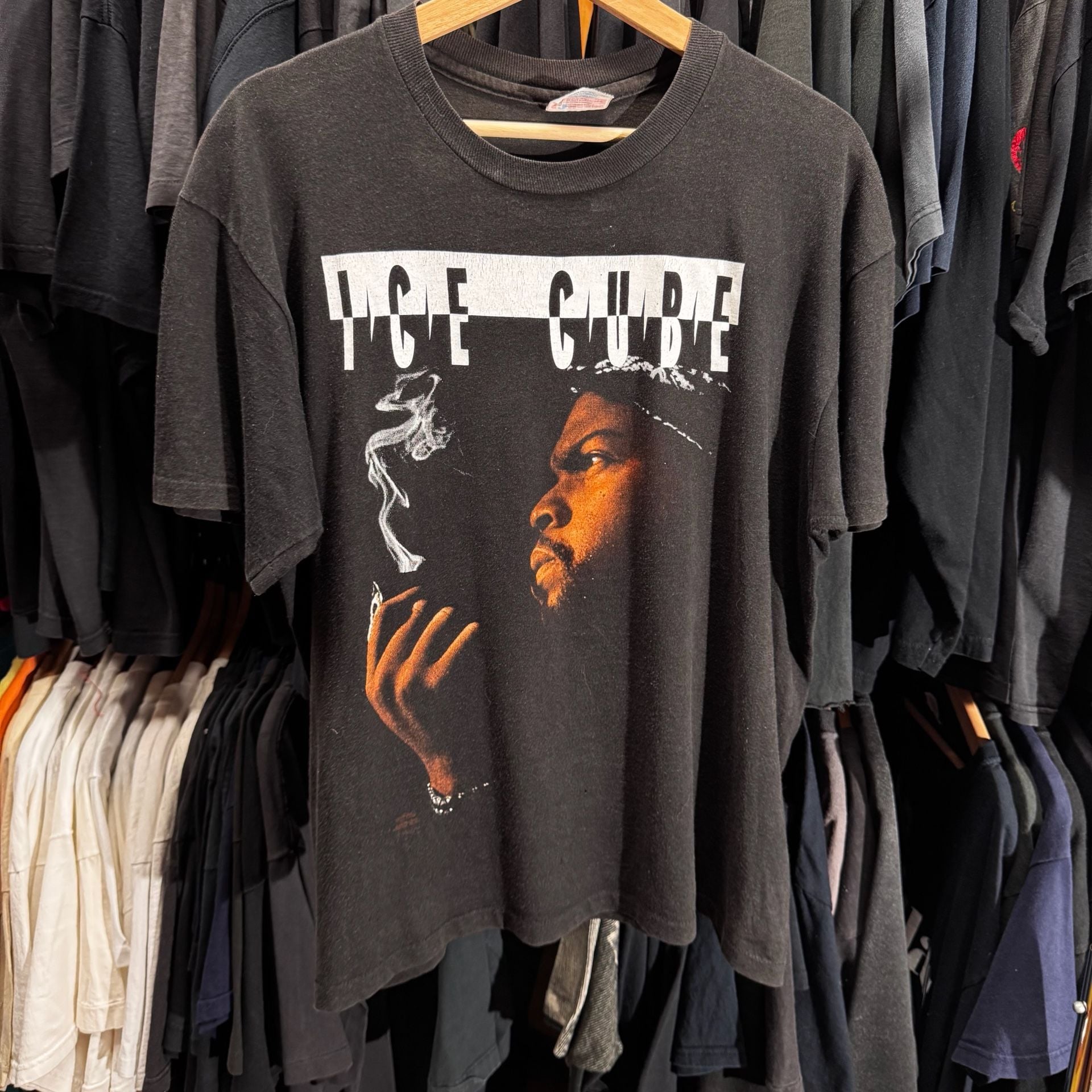 Vintage Hanes 1992 Ice Cube The Predator Rap T-Shirt Black 2