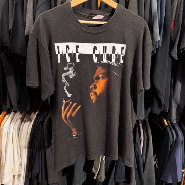 Vintage Hanes 1992 Ice Cube The Predator Rap T-Shirt Black
