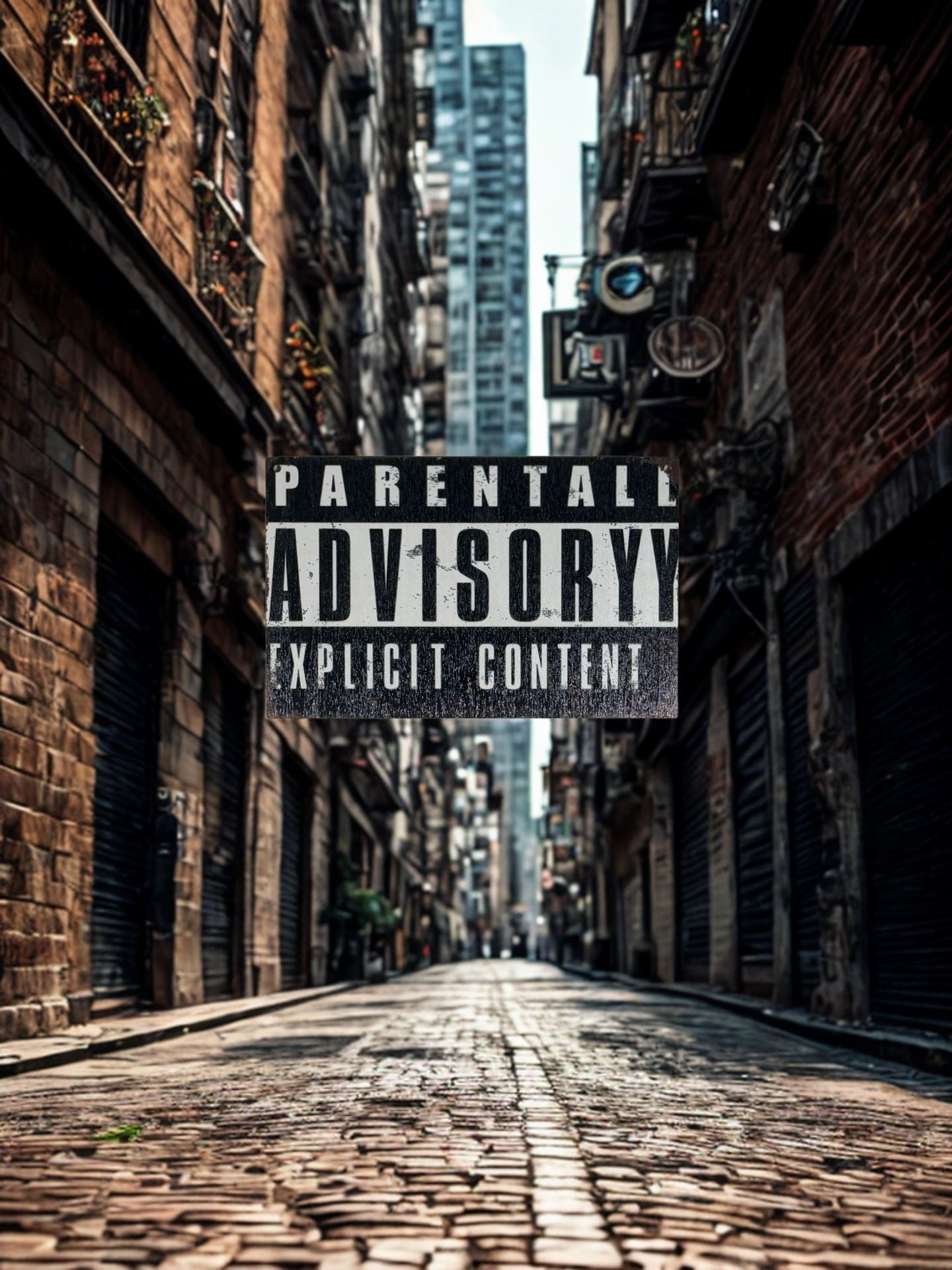 Parental Advisory Explicit Content Wooden Sign - Wall Art Decor 8”X5” 2