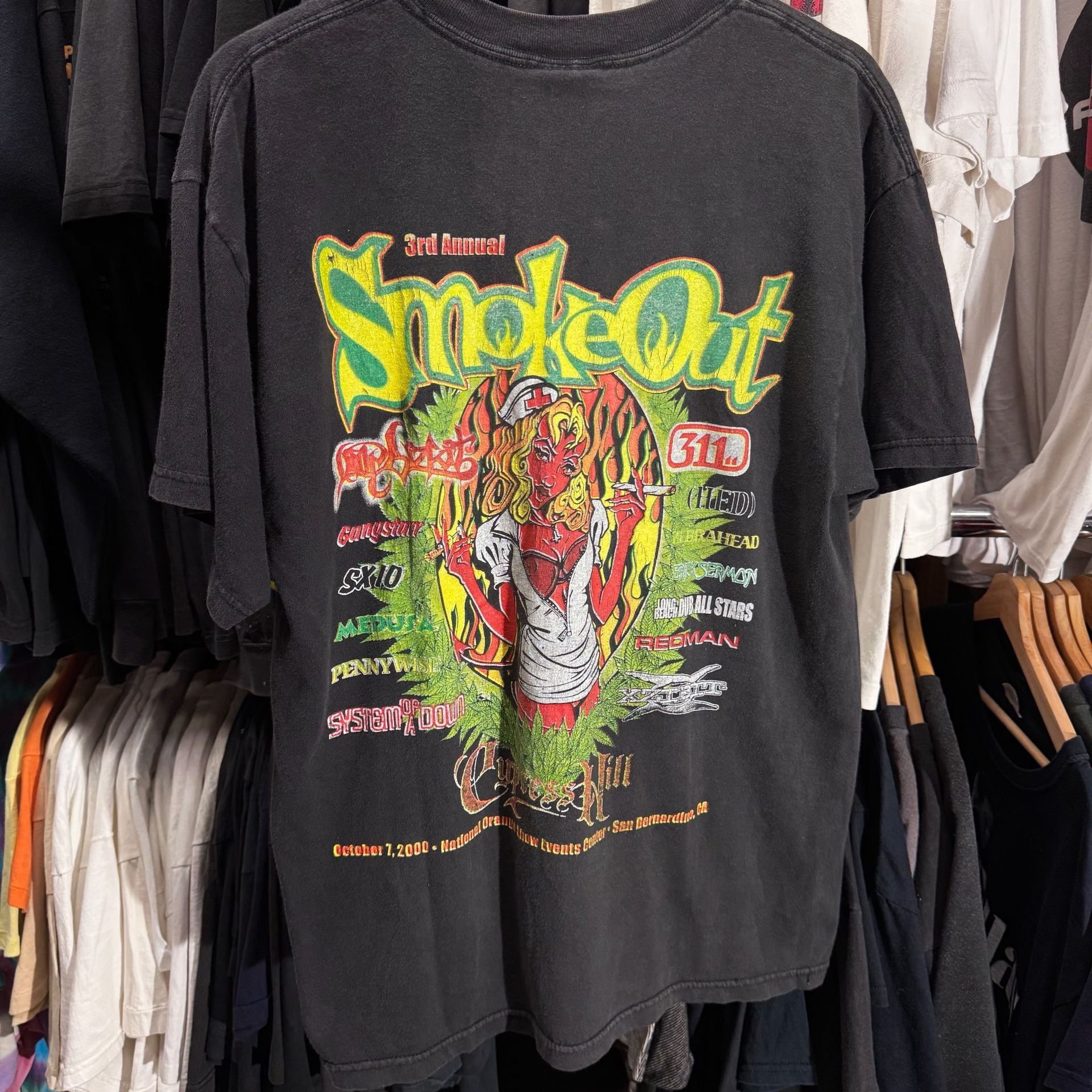 Gildan Cypress Hill 3rd Annual Smoke Out T-Shirt Size L Black 5