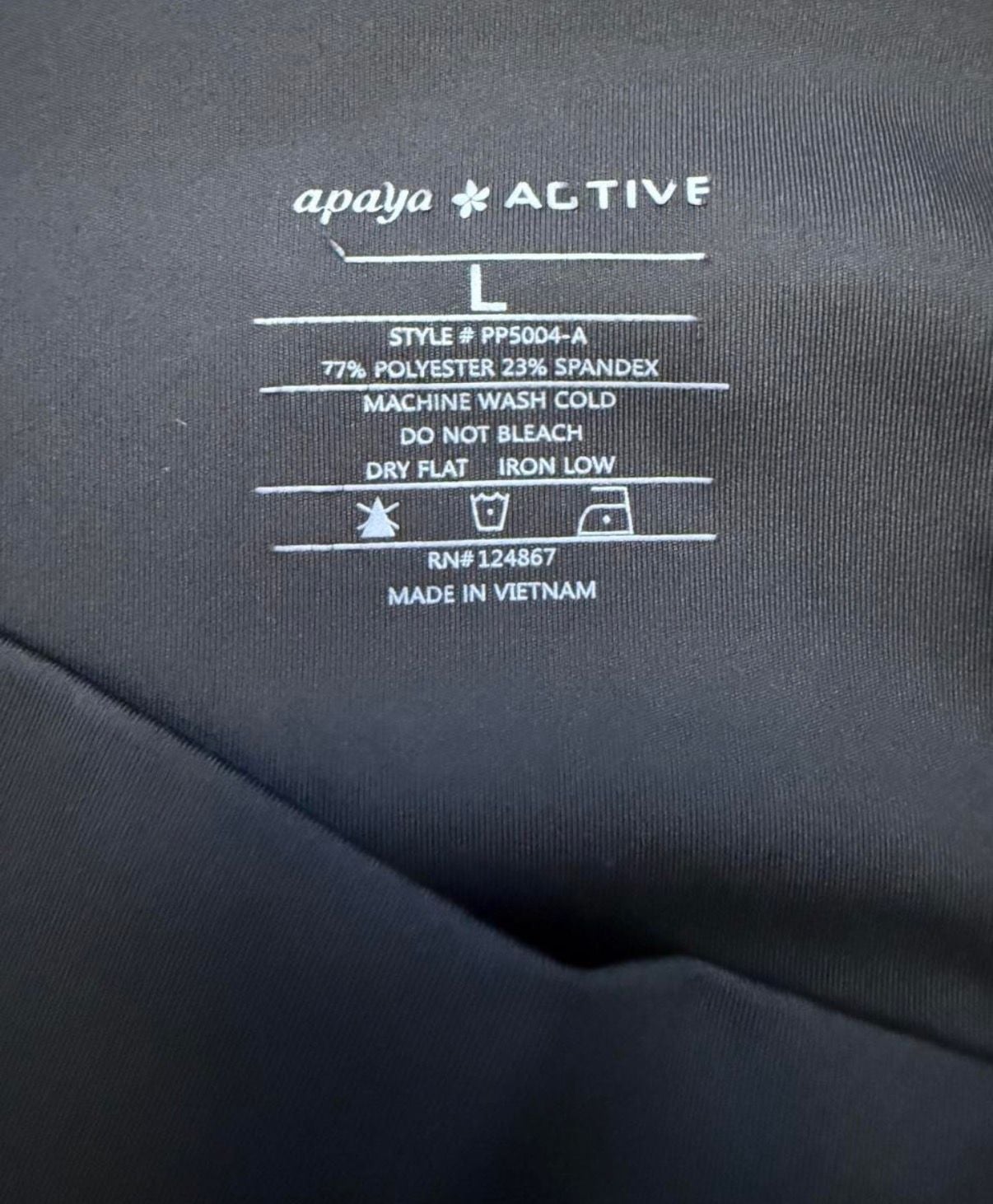 Apaya Active Leggings Size L Black 6