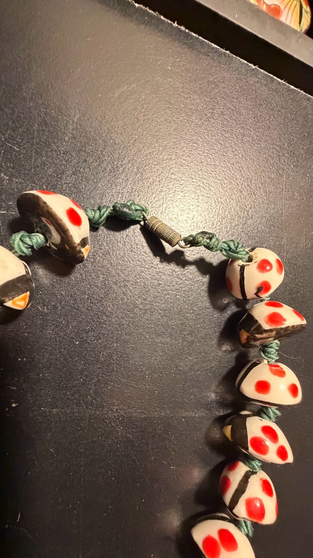 Handmade Ladybug Ceramic Bead Necklace 5