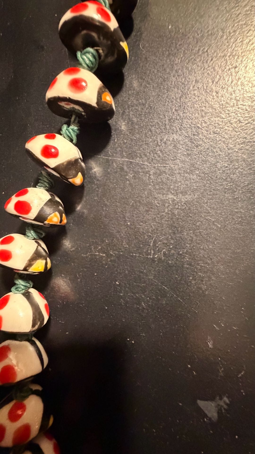Handmade Ladybug Ceramic Bead Necklace 6