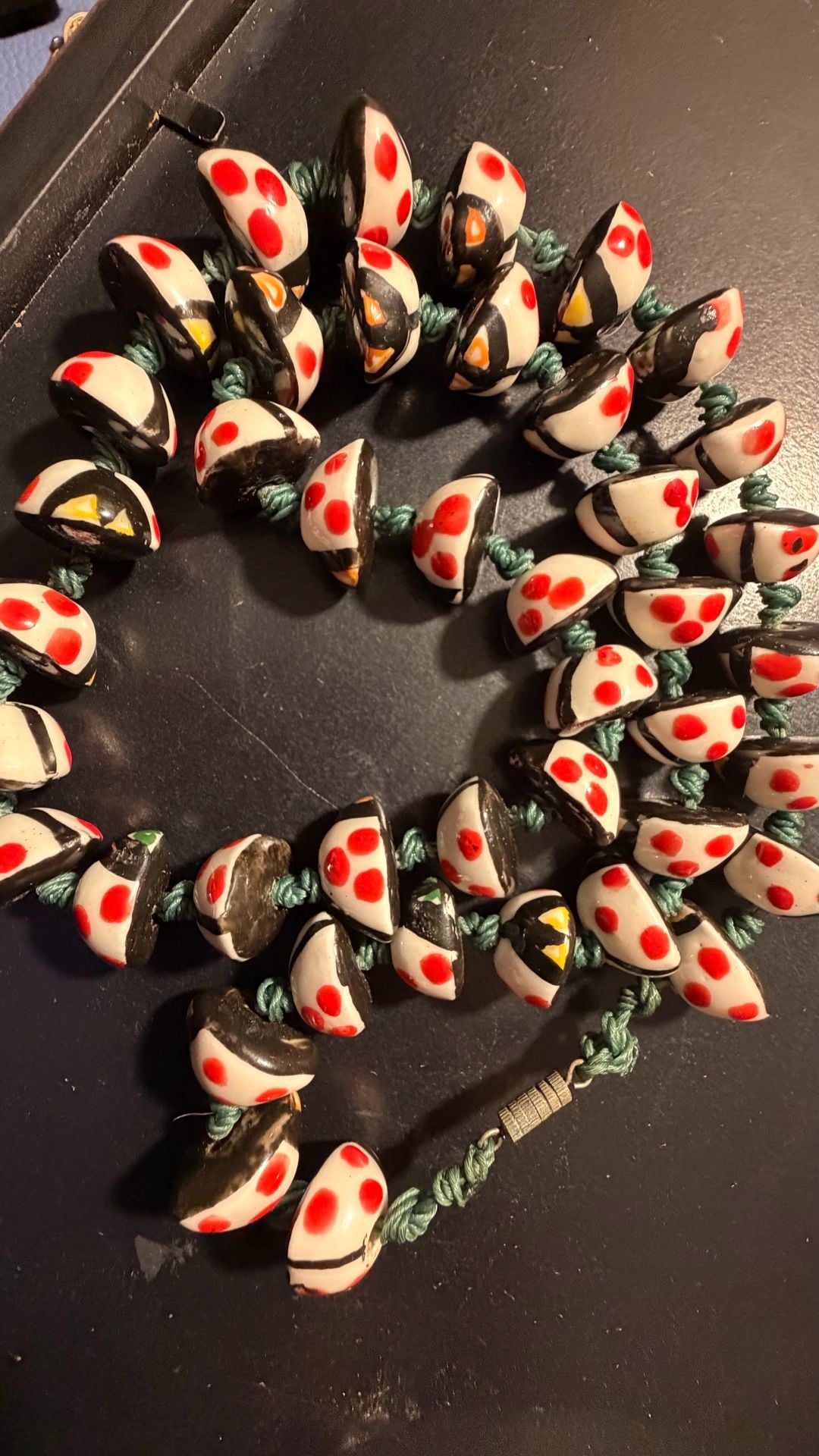 Handmade Ladybug Ceramic Bead Necklace 7