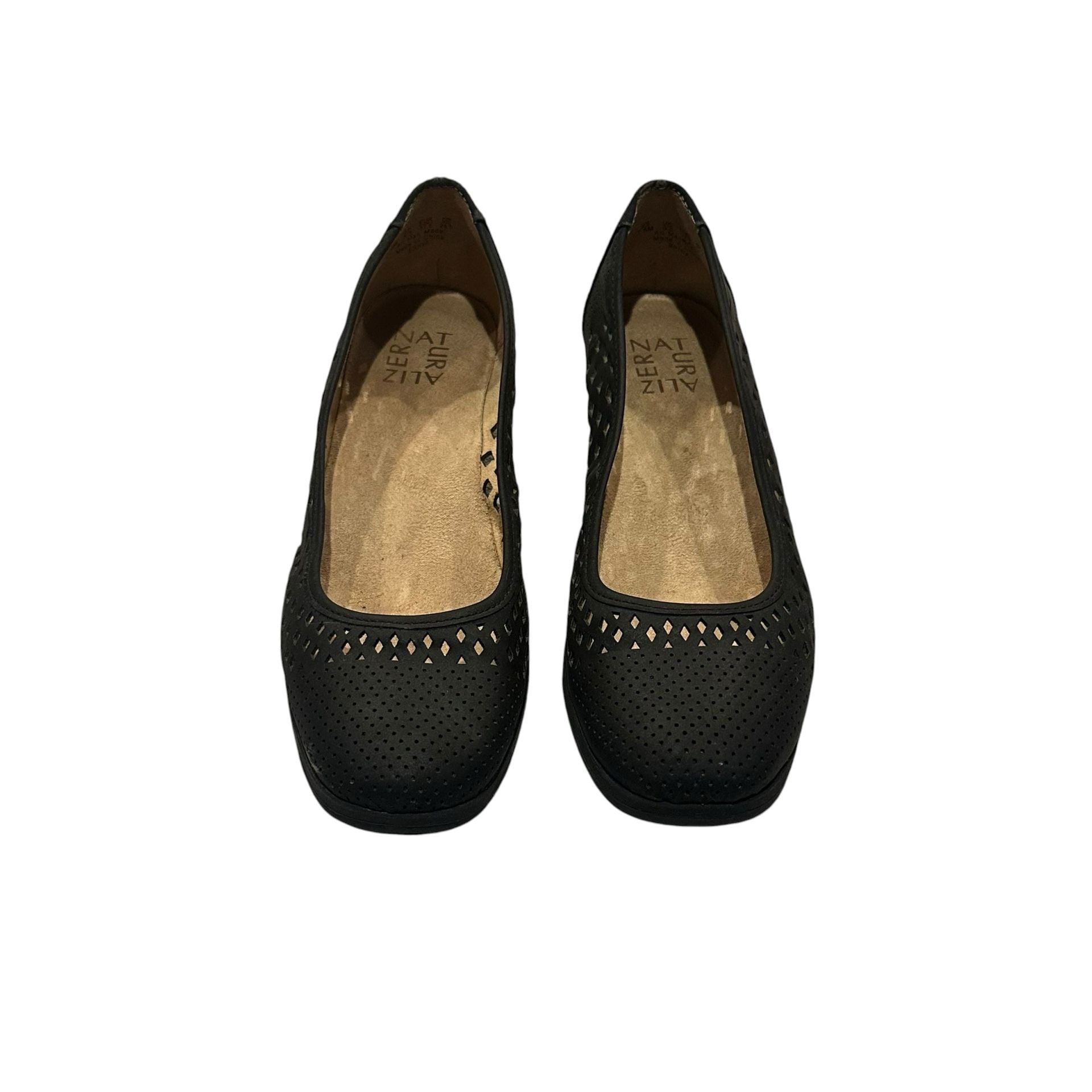 Naturalizer Brina Wedge Pump Size 7.5M Black Laser Cut 4