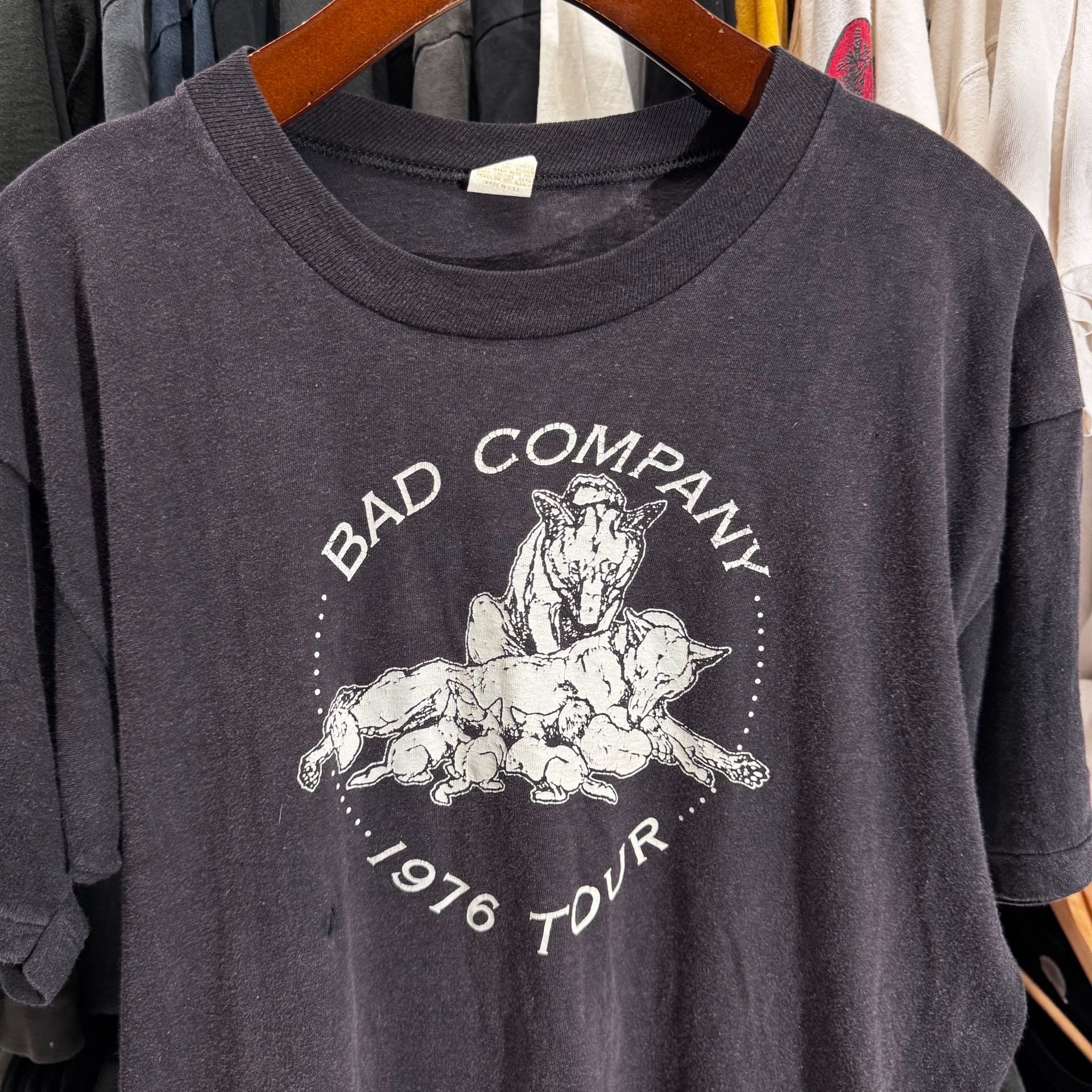 Mayo Spruce Bad Company 1976 Tour T-Shirt Size XL Black Cotton Vintage 2