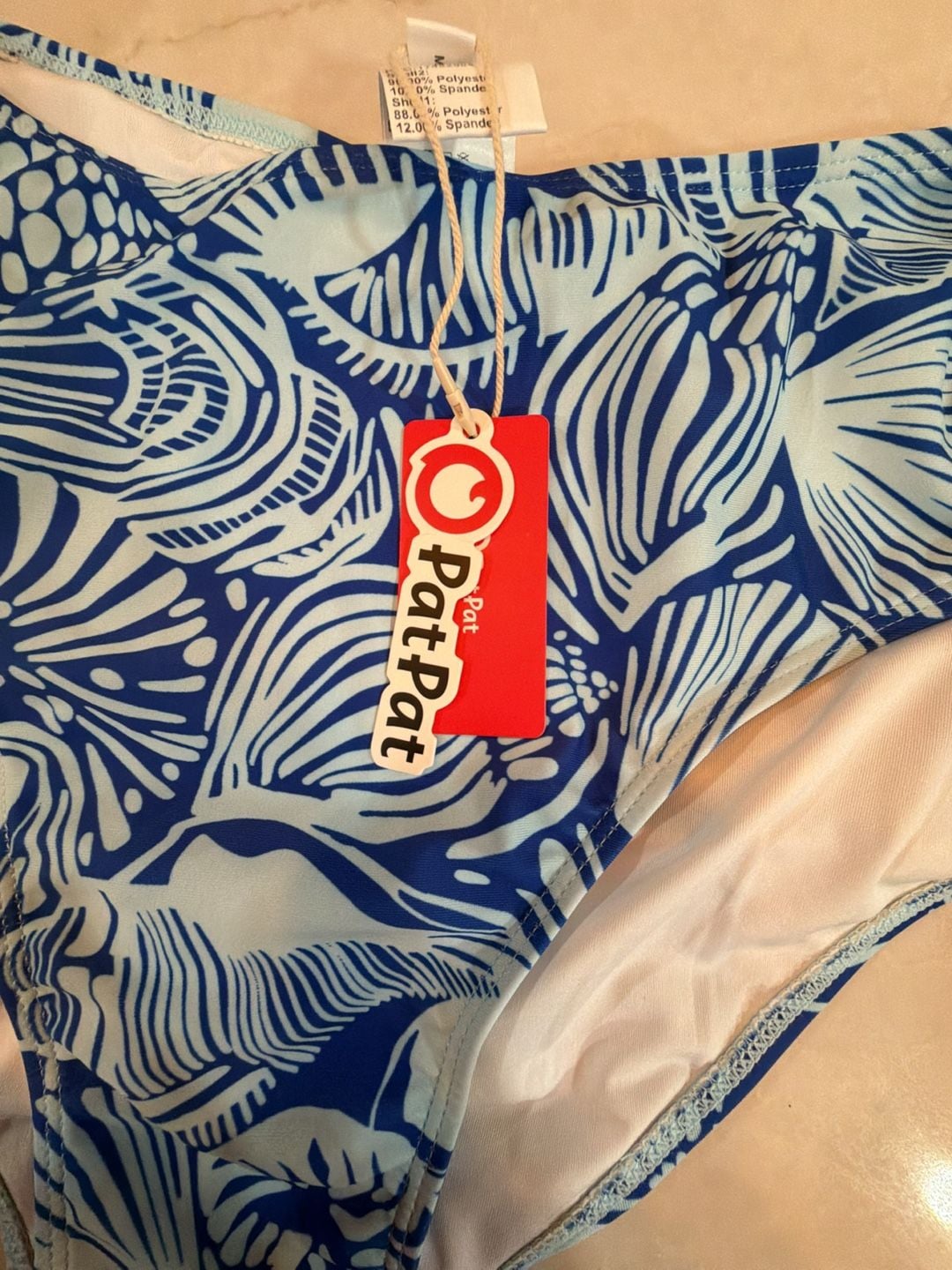 PatPat Blue Shell Print Bikini Set Size XL NWT 6