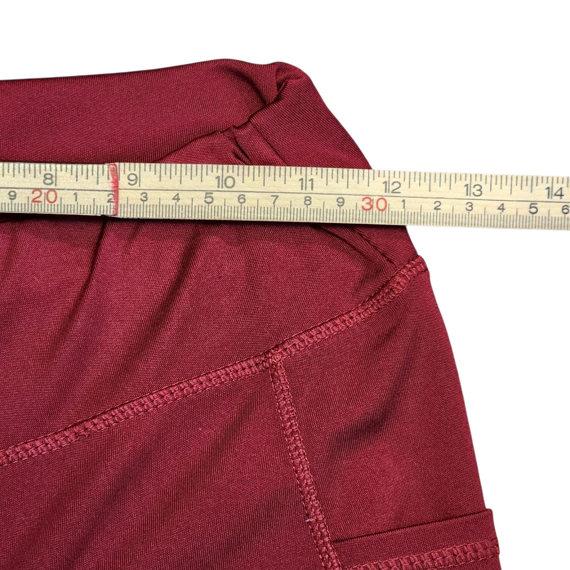 Red Workout Leggings with Side Mesh Panels 5