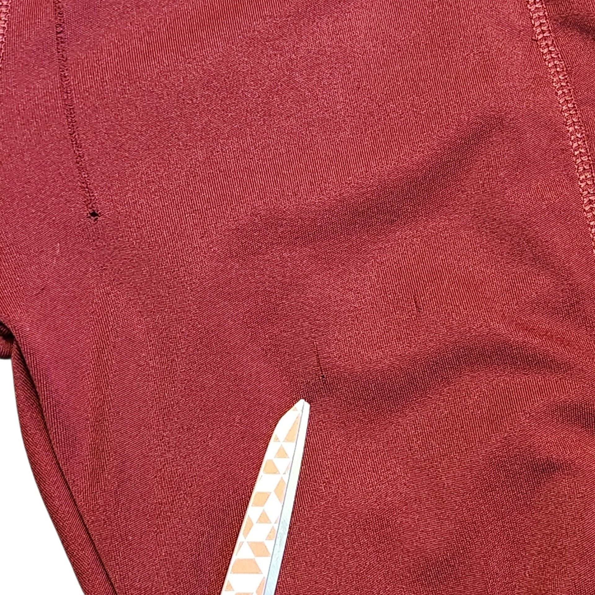 Red Workout Leggings with Side Mesh Panels 11