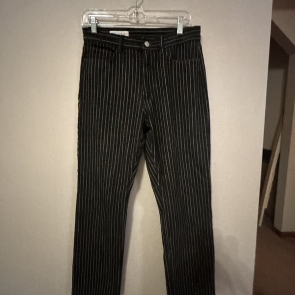 Zara Black and White Pinstripe Pants Size 28