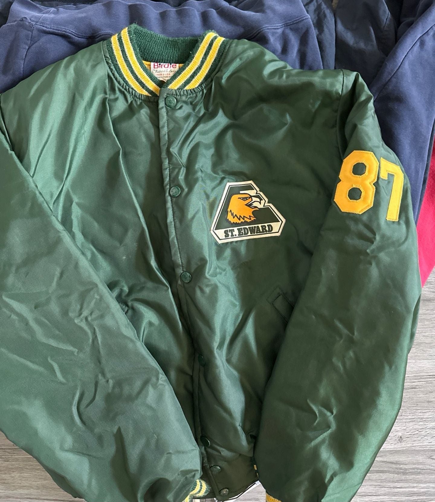 Birdie St Edward Eagles Vintage Satin Bomber Jacket 6