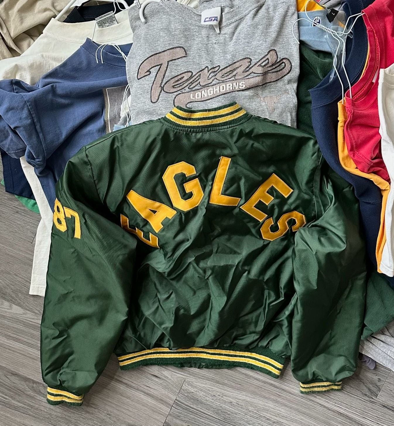 Birdie St Edward Eagles Vintage Satin Bomber Jacket 8