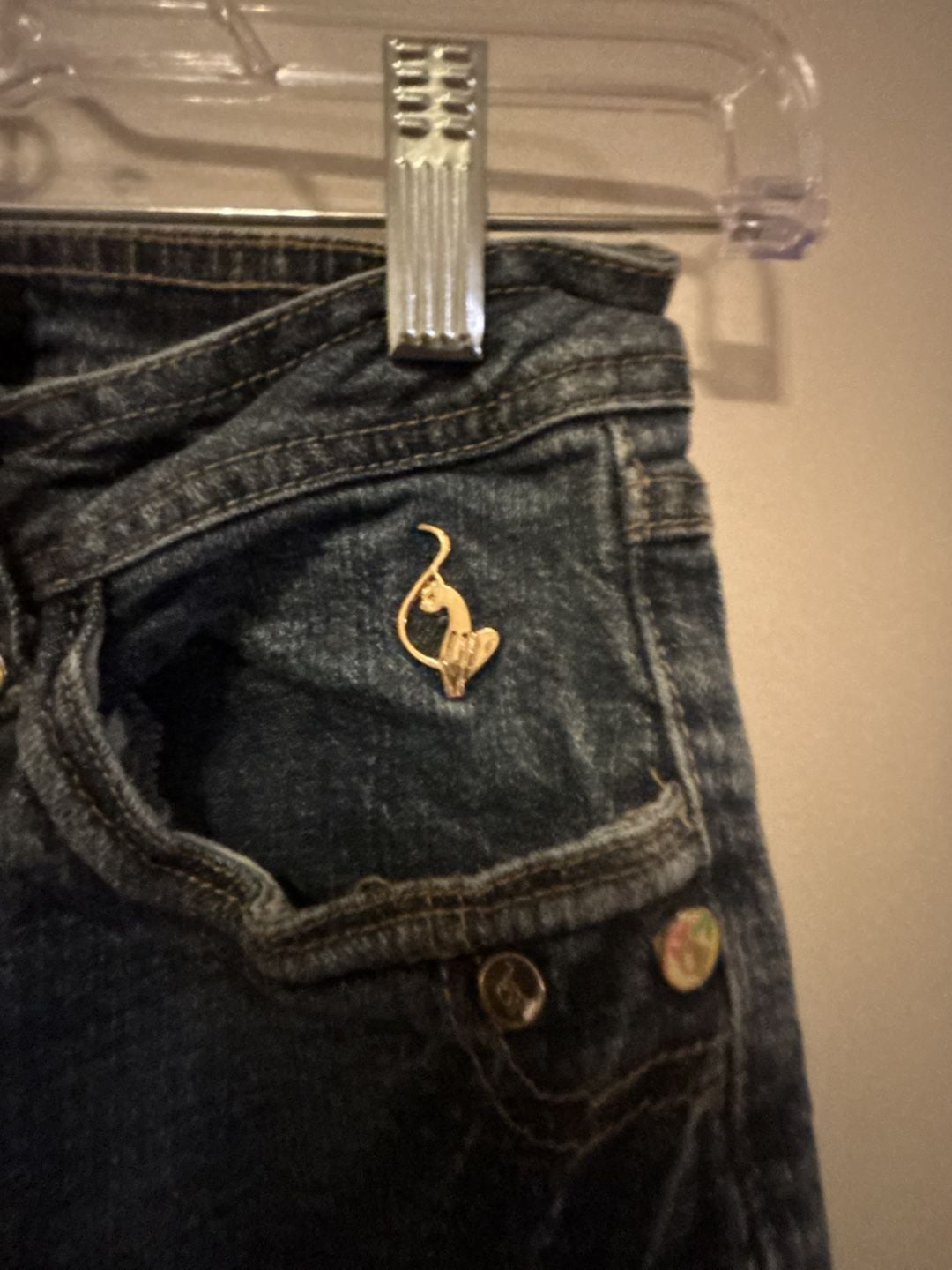 Baby Phat Jeans Size 12 Dark Wash Sequin Pocket Embellished Denim 4