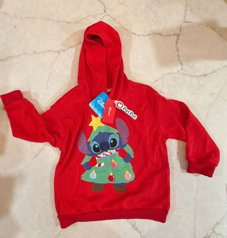 Disney Lilo & Stitch Boys/Girls Christmas Hoodie Sweatshirt nwt 5-6 y 1