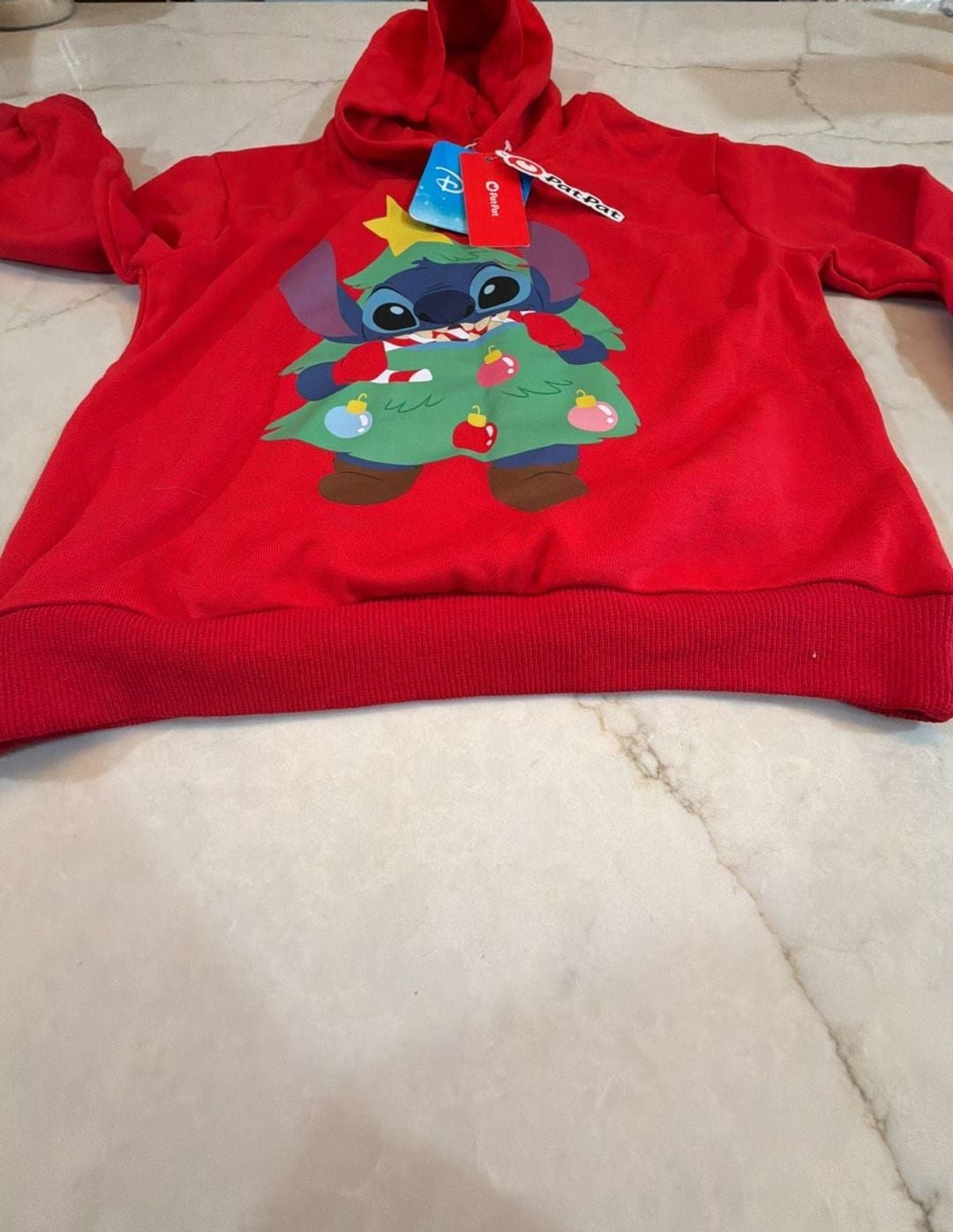 Disney Lilo & Stitch Boys/Girls Christmas Hoodie Sweatshirt nwt 5-6 y 5