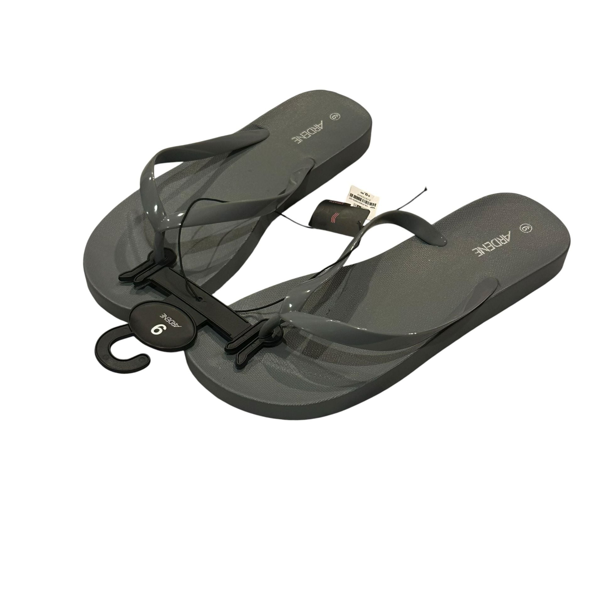 Ardene Flip Flops Size 9 Grey Flexible Jelly Sandals New 2