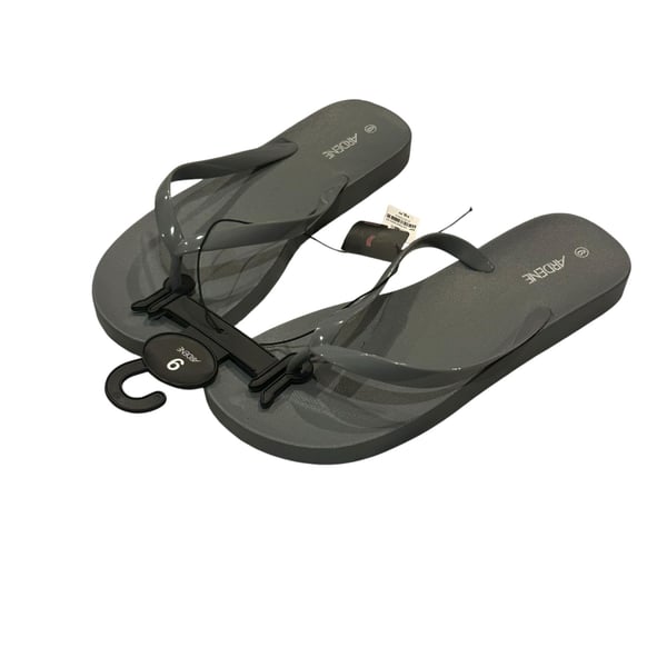 Ardene Flip Flops Size 9 Grey Flexible Jelly Sandals New
