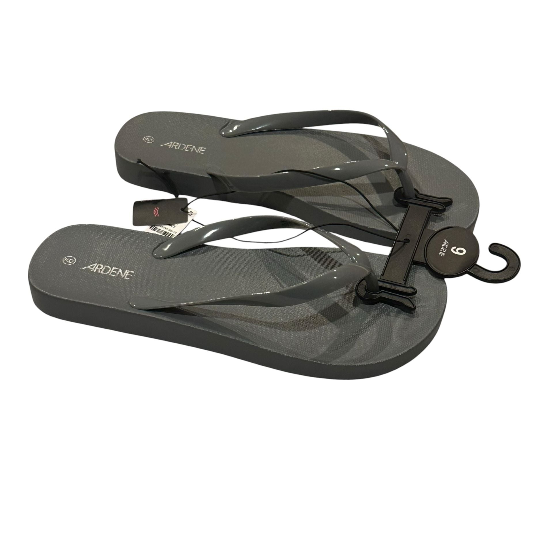Ardene Flip Flops Size 9 Grey Flexible Jelly Sandals New 3