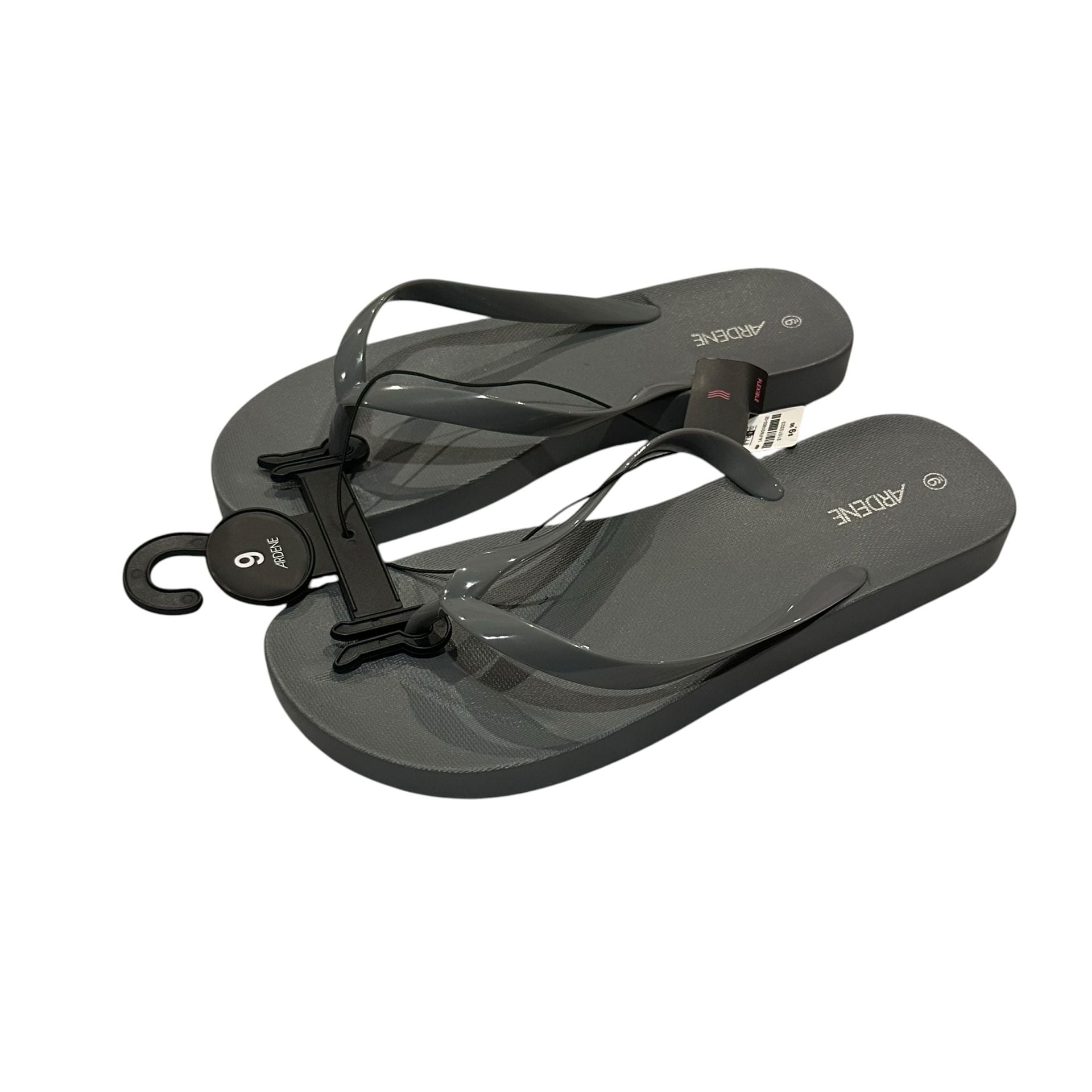 Ardene Flip Flops Size 9 Grey Flexible Jelly Sandals New 5