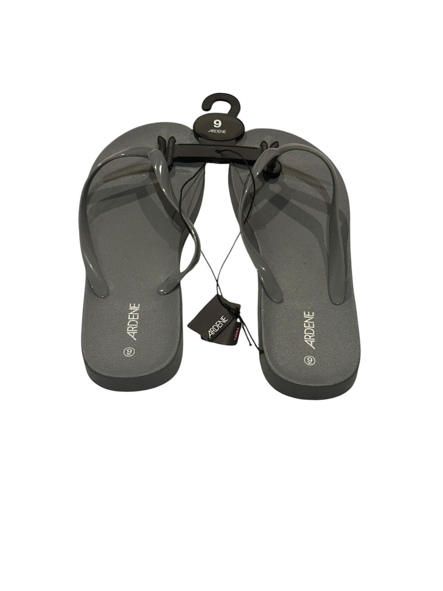 Ardene Flip Flops Size 9 Grey Flexible Jelly Sandals New 6