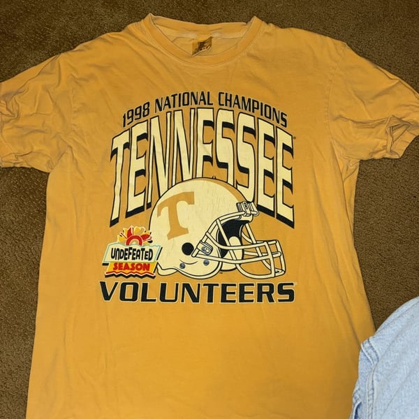Comfort Colors Tennessee Volunteers 1998 National Champions T-Shirt Size L