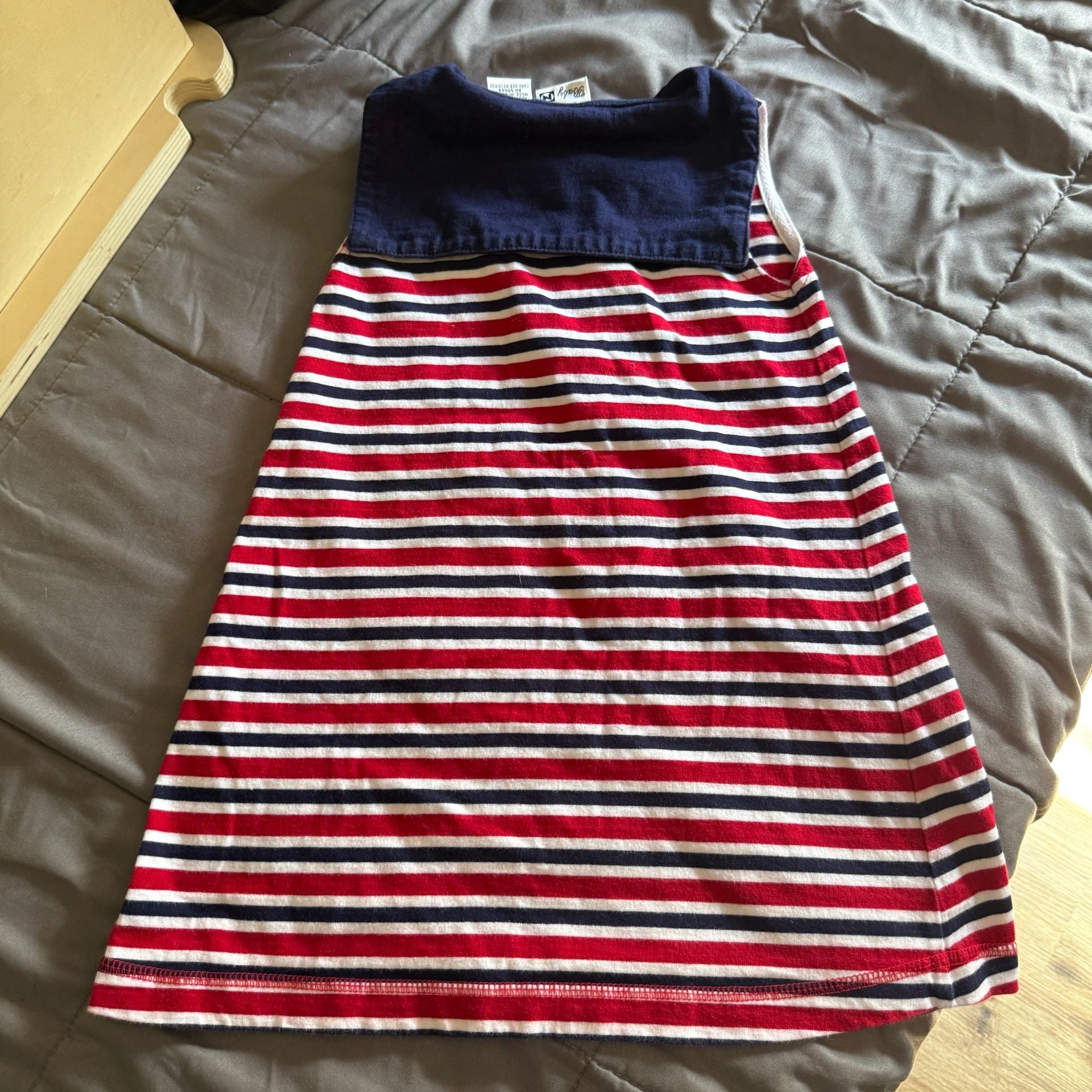 Baby N Striped Dress Size 4 Red White Blue Sailor Style 4