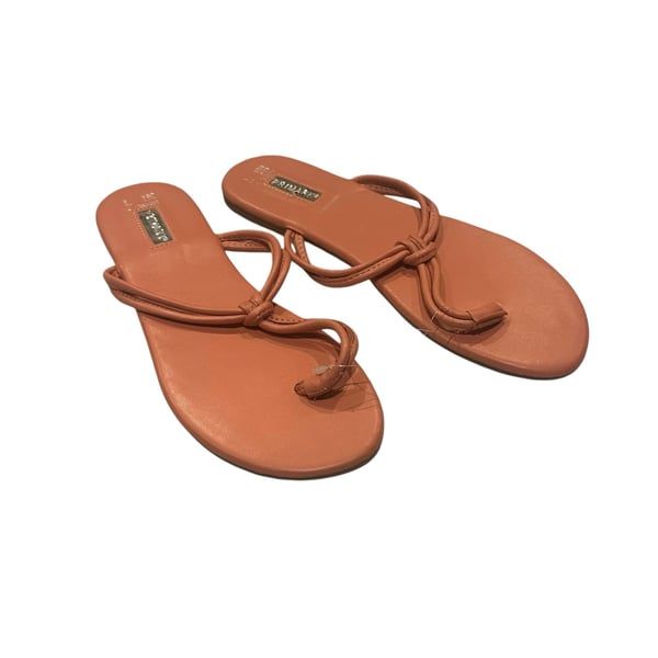 Primark Flat Sandals Size 9 Coral Thong Toe Ring Slip-On