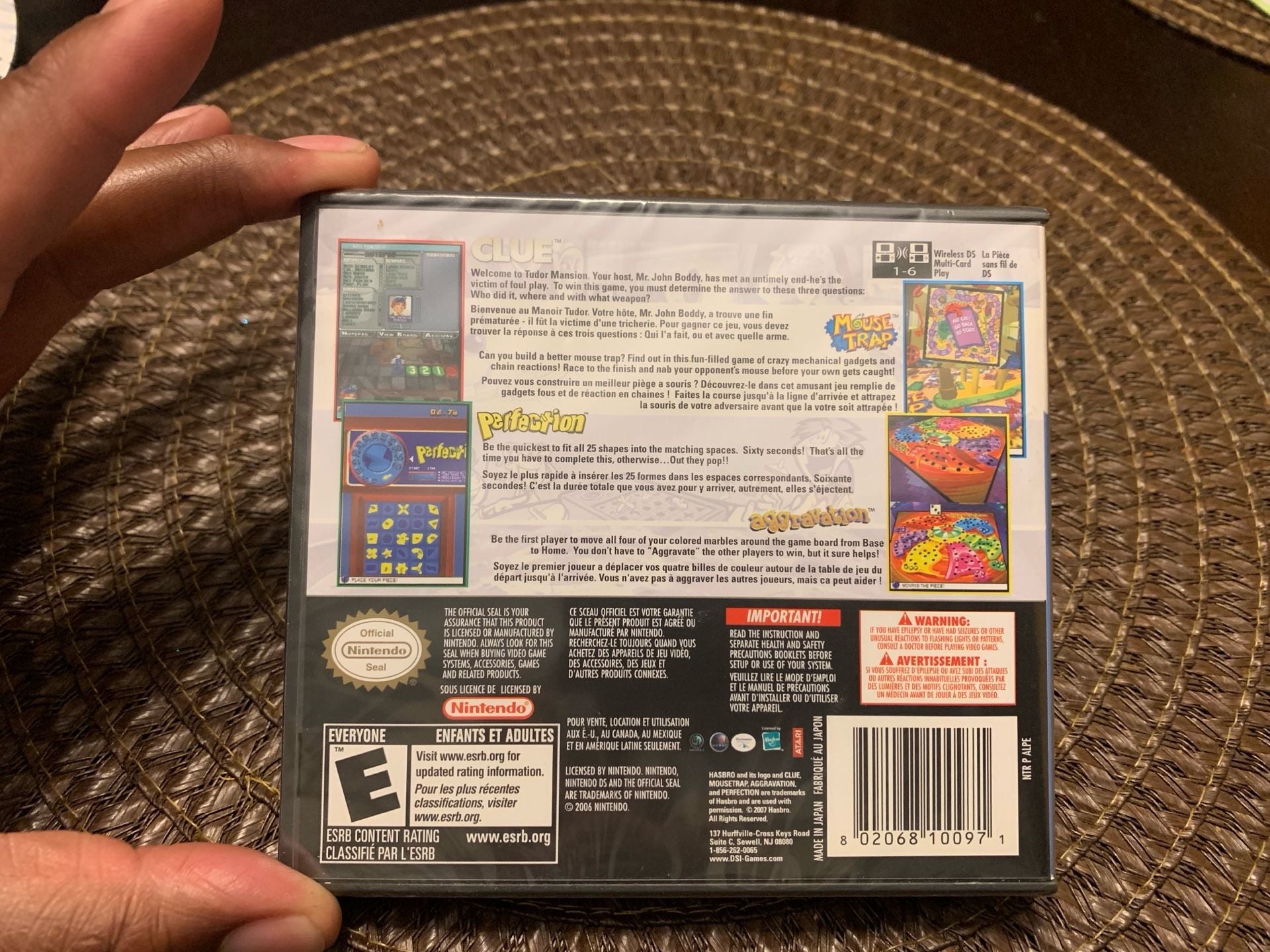 Nintendo DS Clue Mouse Trap Perfection Aggravation 4 Game Pack 3
