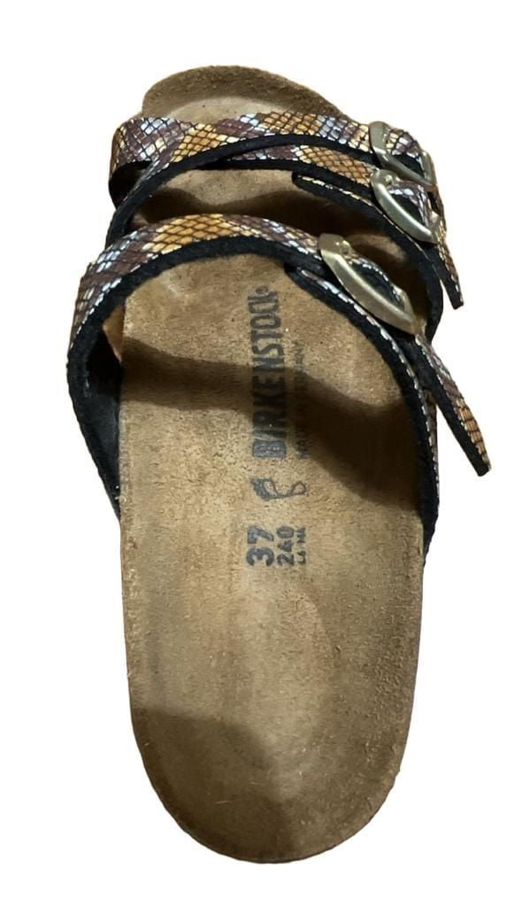 Birkenstock Franca Python Size 37 Brown Snakeskin Sandals 7