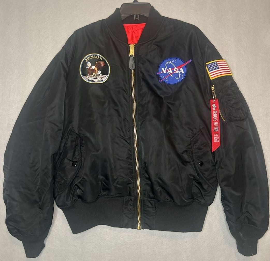 Alpha Industries jacket mens xl NASA MA-1 Apollo II Bomber flight reversible 2
