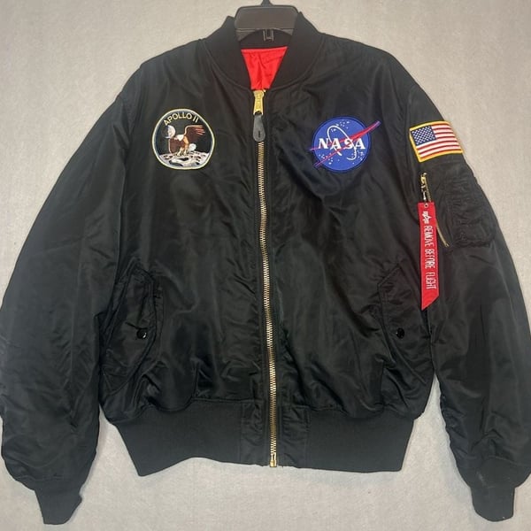 Alpha Industries jacket mens xl NASA MA-1 Apollo II Bomber flight reversible