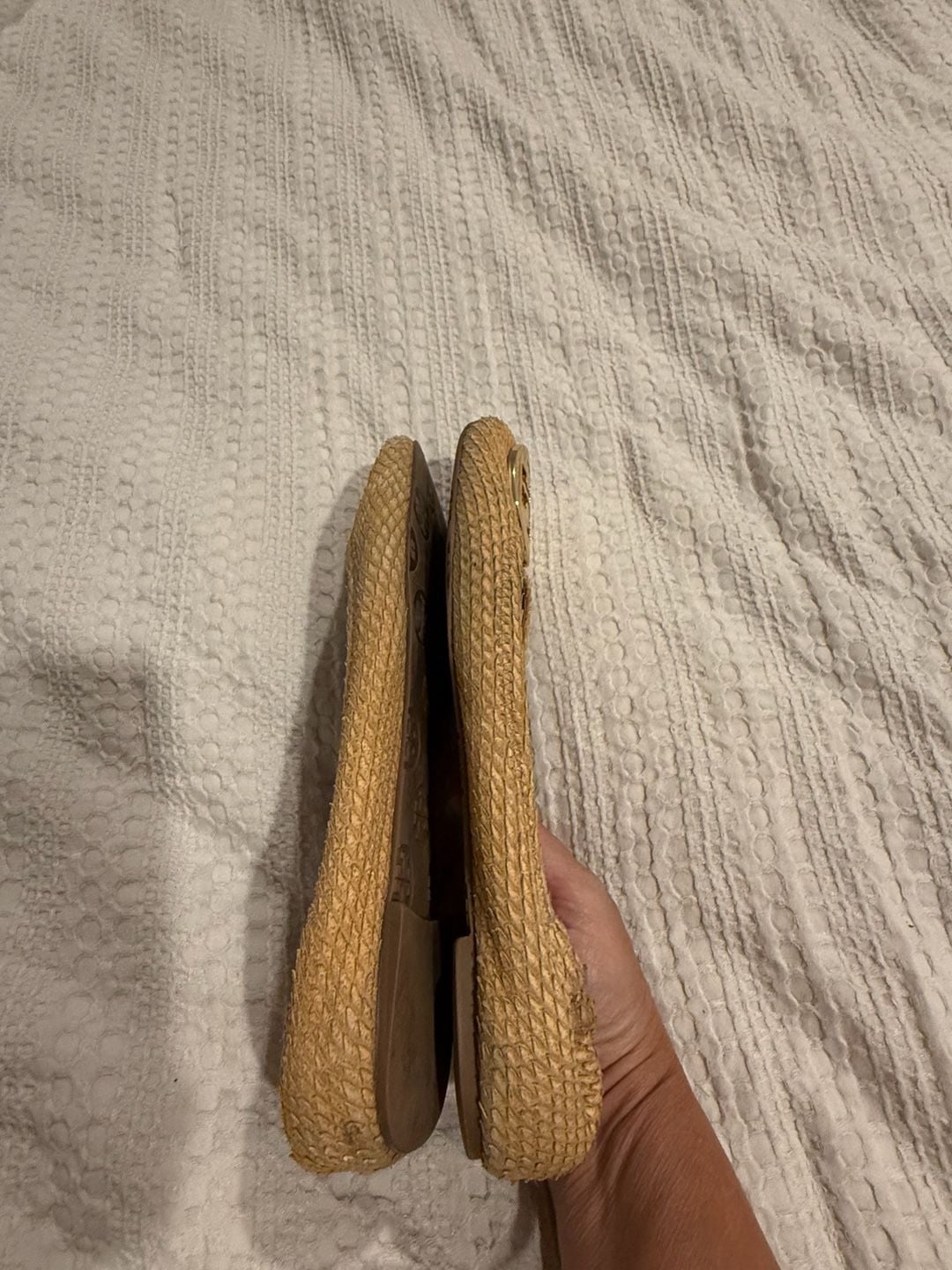 Tory Burch Logo Snake Embossed Leather Ballet Flats 5